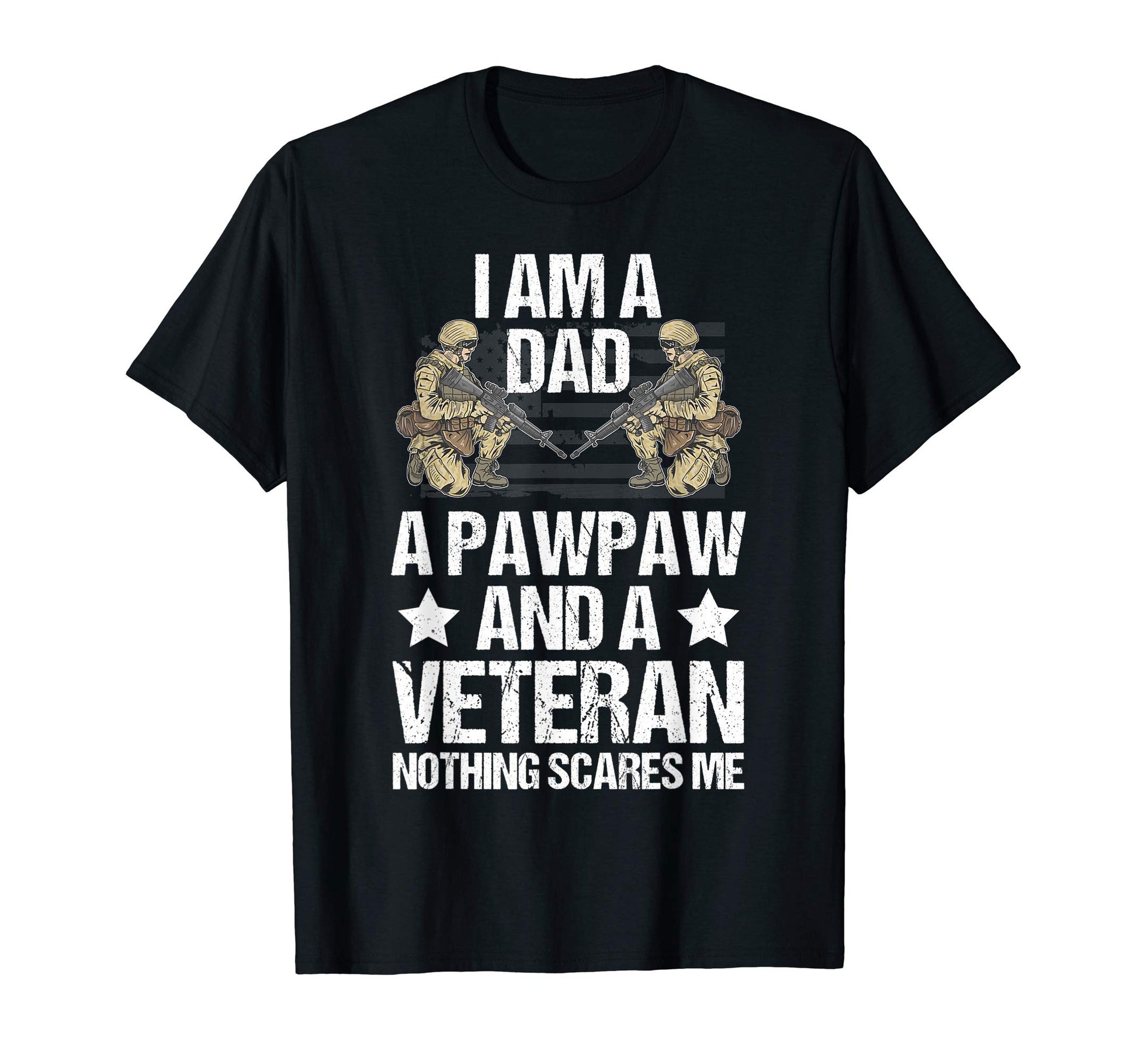 I Am Dad Pawpaw And Veteran 4Th July Gift T-Shirt - Minimalist Print Unisex - T-Shirt, Sweatshirt, Hoodie