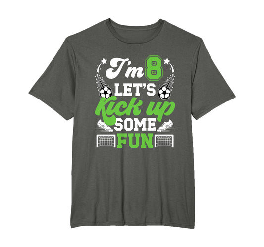 8Th Birthday Soccer Eight Year Old T-Shirt - Aesthetic Graphic Men Women - T-Shirt, Sweatshirt, Hoodie