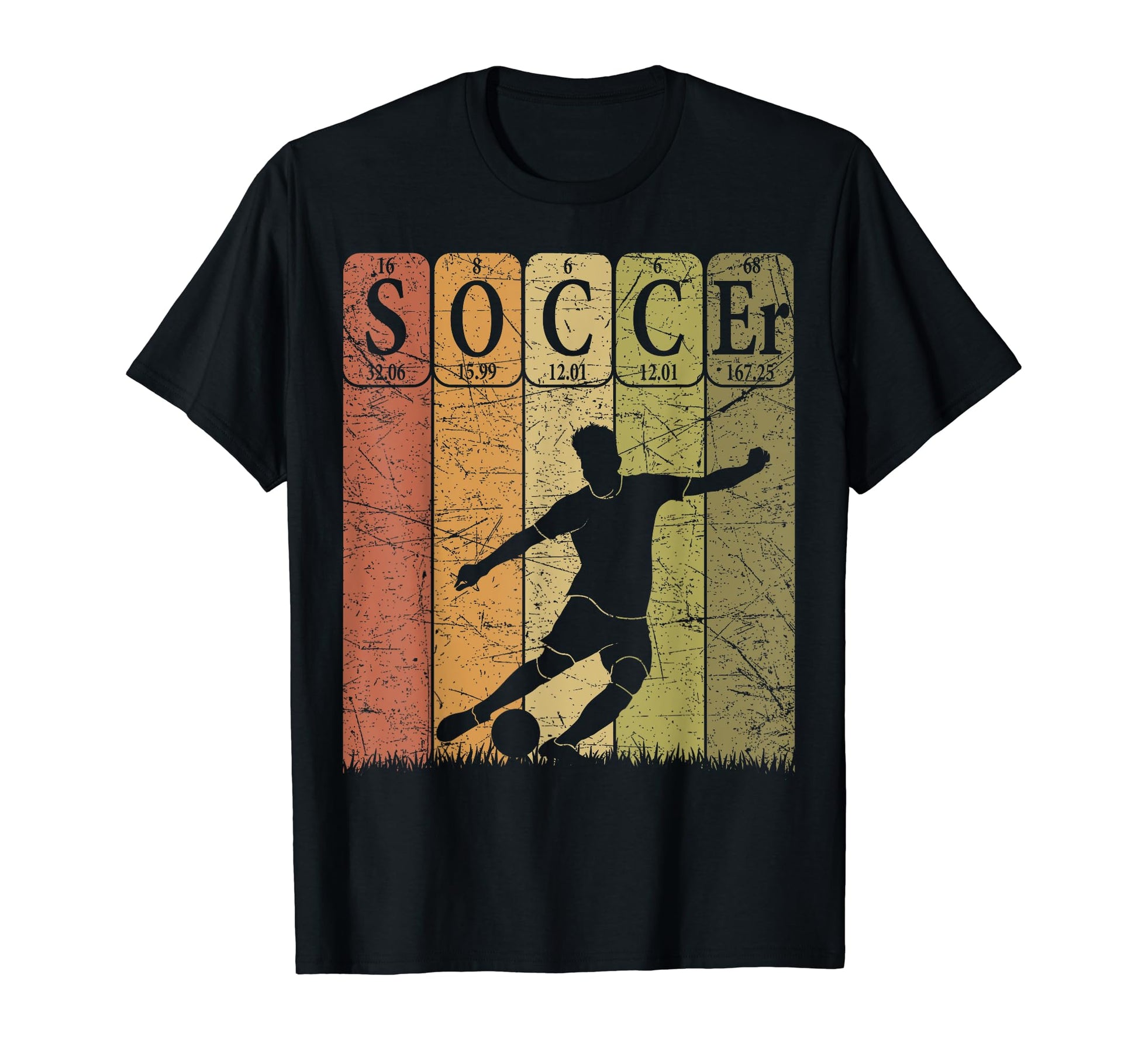 Soccer Periodic Table Elements T-Shirt - Fun Novelty Design for Adults - T-Shirt, Sweatshirt, Hoodie