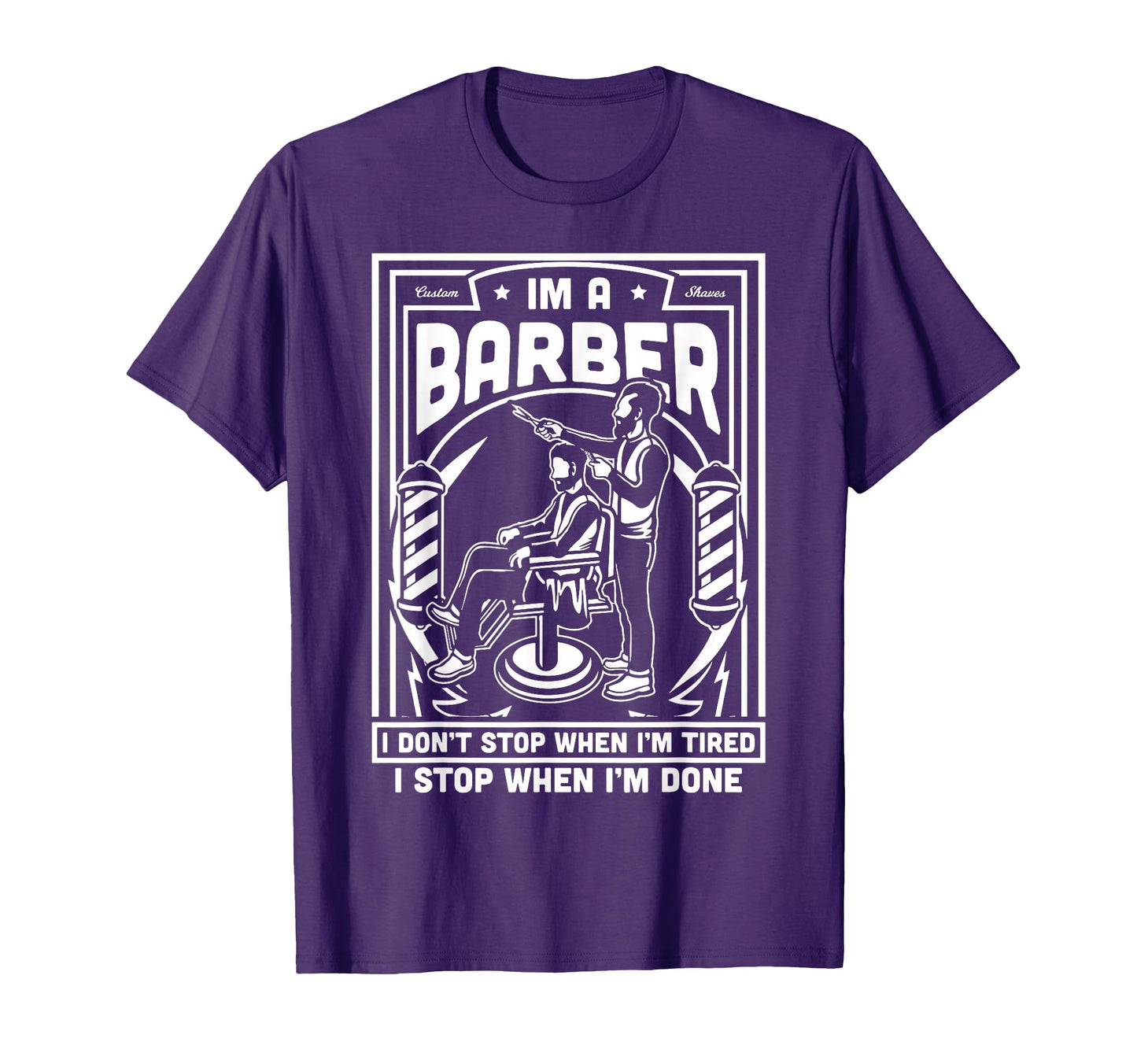Im Barber Funny Tired Hairstylist T-Shirt - Minimalist Print for Adults - T-Shirt, Sweatshirt, Hoodie
