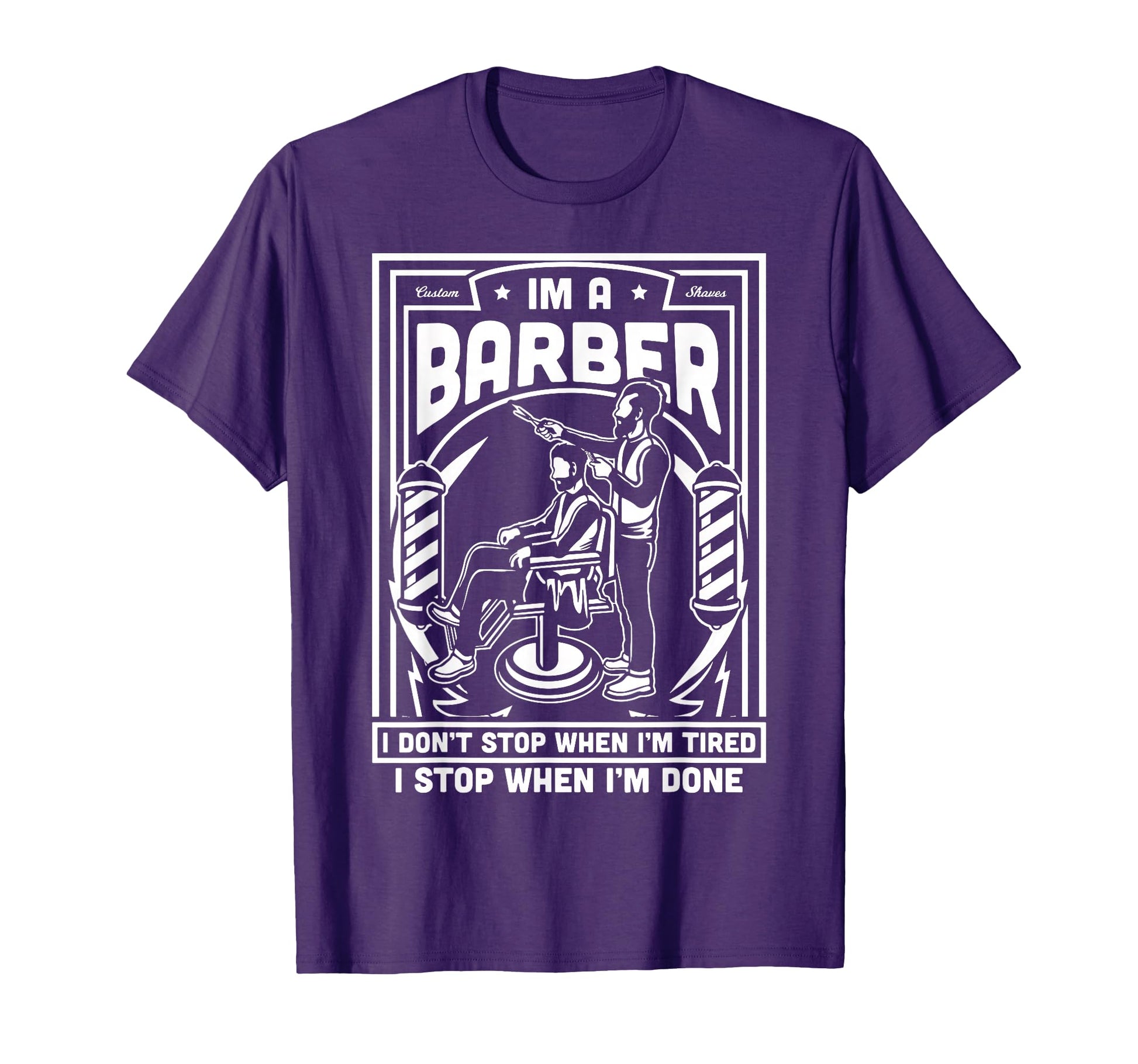 Im Barber Funny Tired Hairstylist T-Shirt - Minimalist Print for Adults - T-Shirt, Sweatshirt, Hoodie