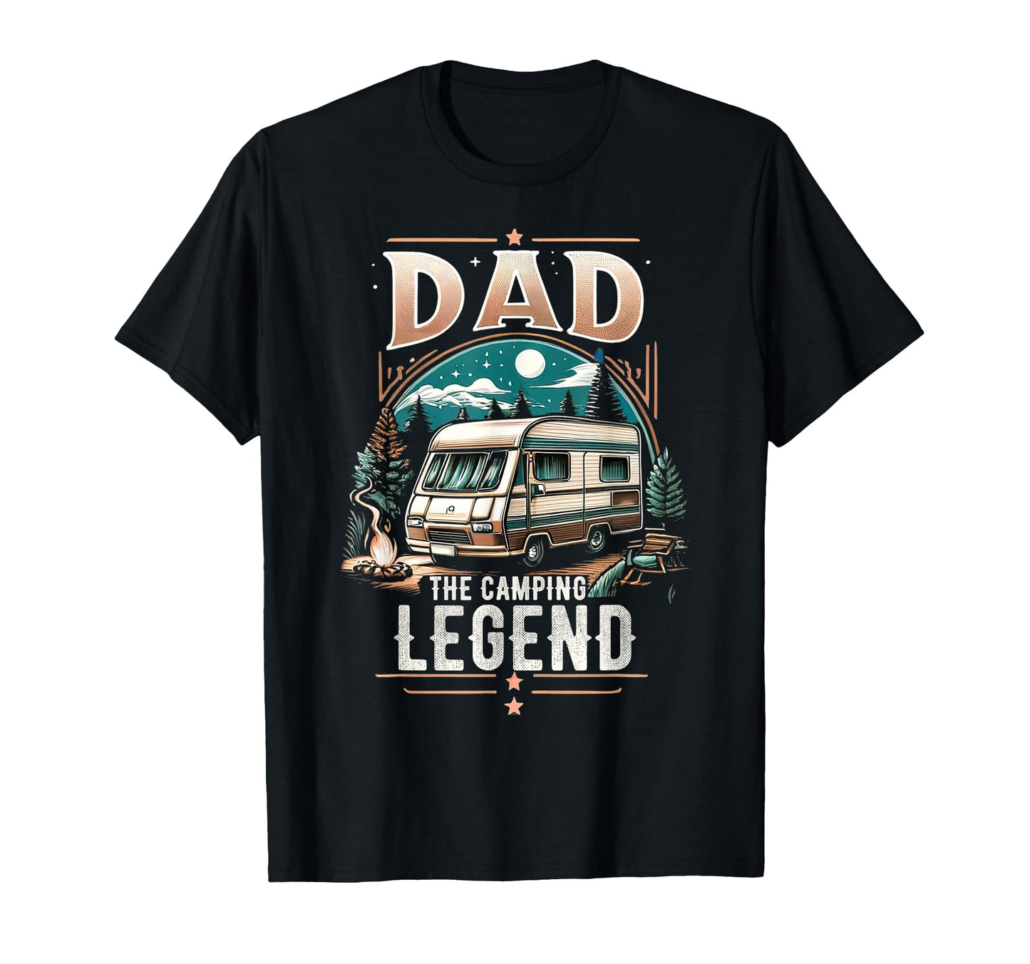 Dad Fathers Day Dad Camping Legend Dad T-Shirt - Unique Graphic Men Women - T-Shirt, Sweatshirt, Hoodie