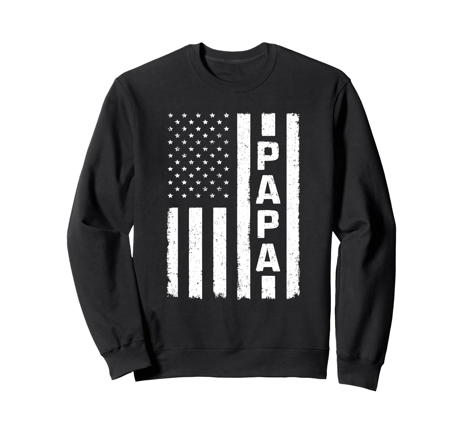 Papa American Flag Proud Grandpa Sweatshirt - Trendy Graphic Unisex - T-Shirt, Sweatshirt, Hoodie
