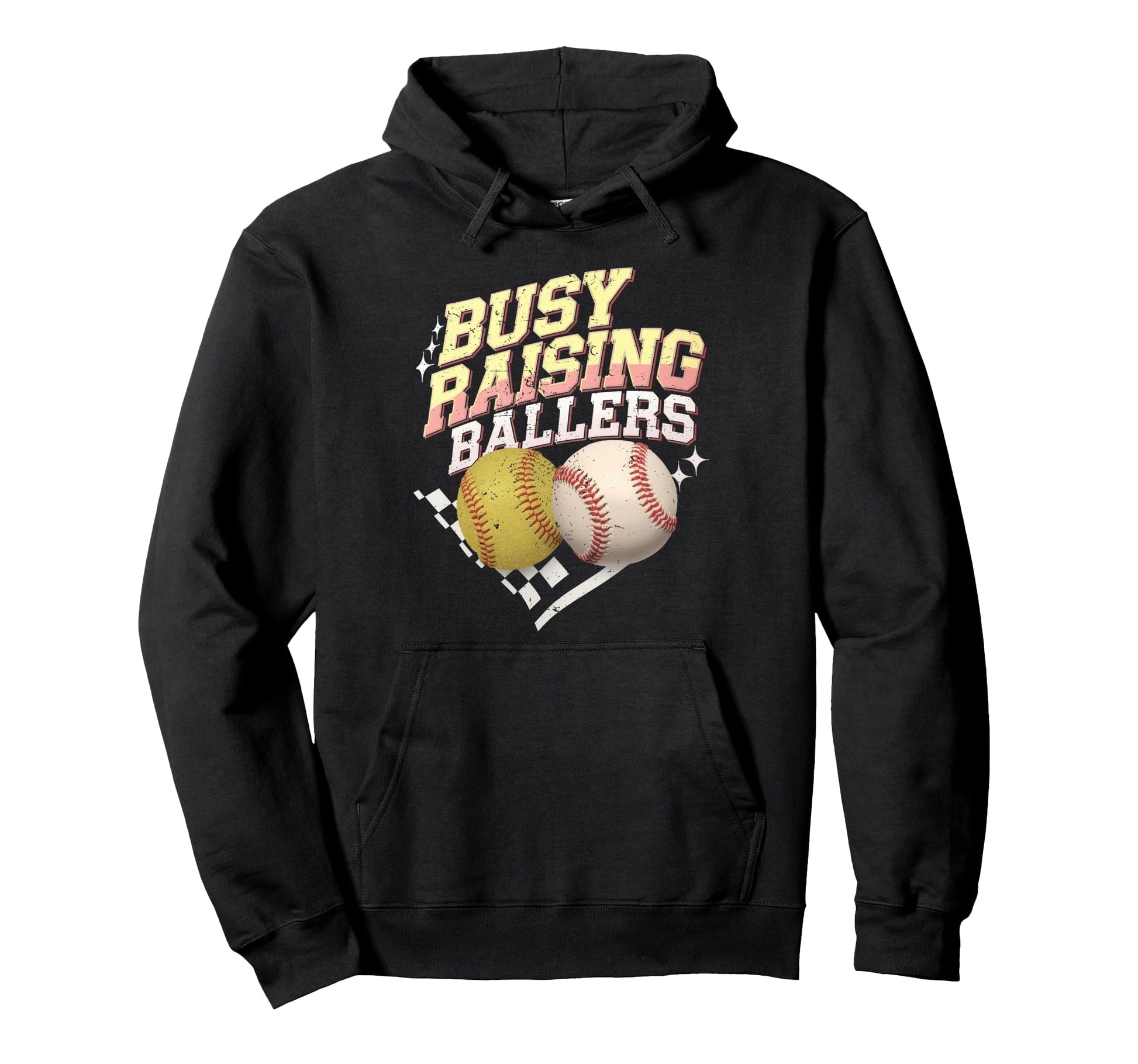 Busy Raising Ballers Softball And Hoodie - Trendy Graphic Men Women - T-Shirt, Sweatshirt, Hoodie