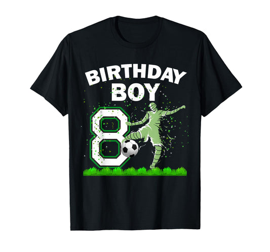 8Th B Day Soccer Sport Lover Theme 8 T-Shirt - Aesthetic Graphic Unisex - T-Shirt, Sweatshirt, Hoodie