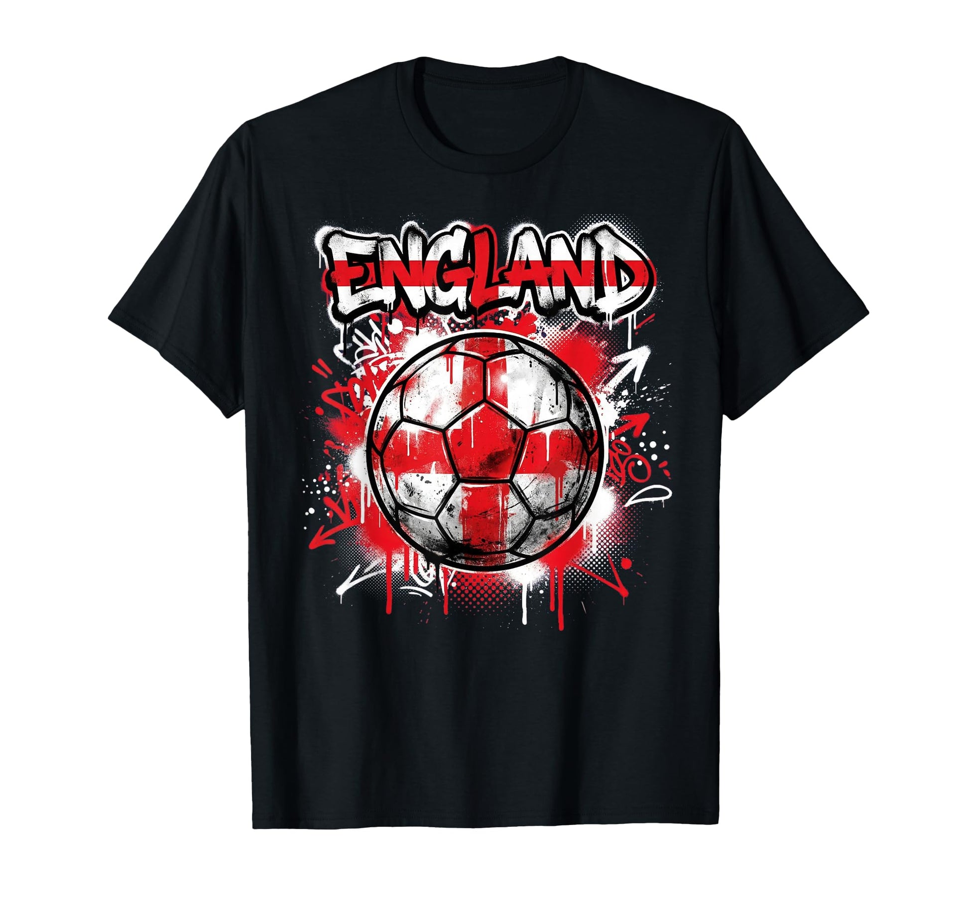 England Football Soccer Player Flag T-Shirt - Fun Novelty Design Men Women - T-Shirt, Sweatshirt, Hoodie