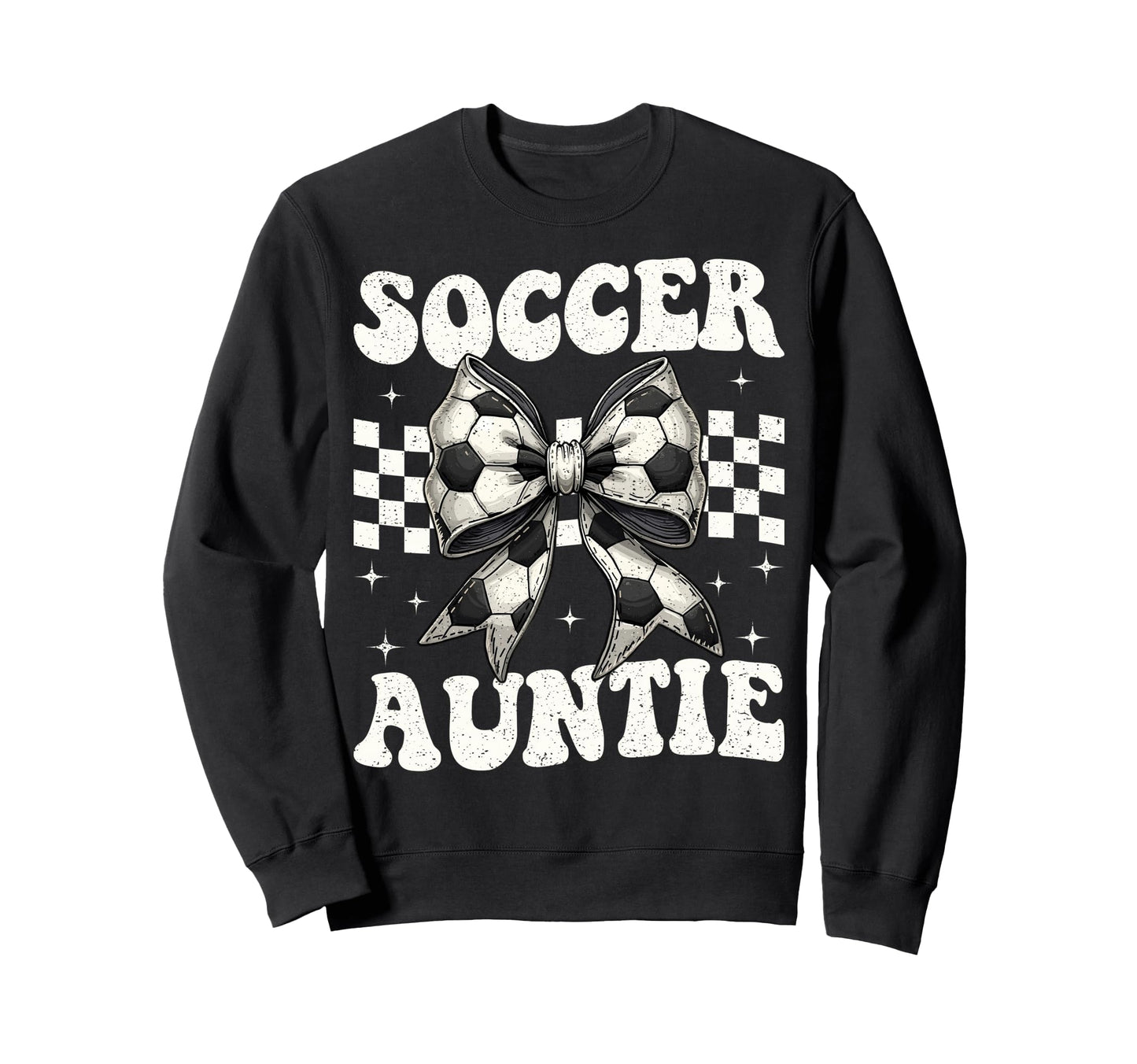 Soccer Auntie Funny Coquette Bow Sweatshirt - Custom Art Print Unisex - T-Shirt, Sweatshirt, Hoodie