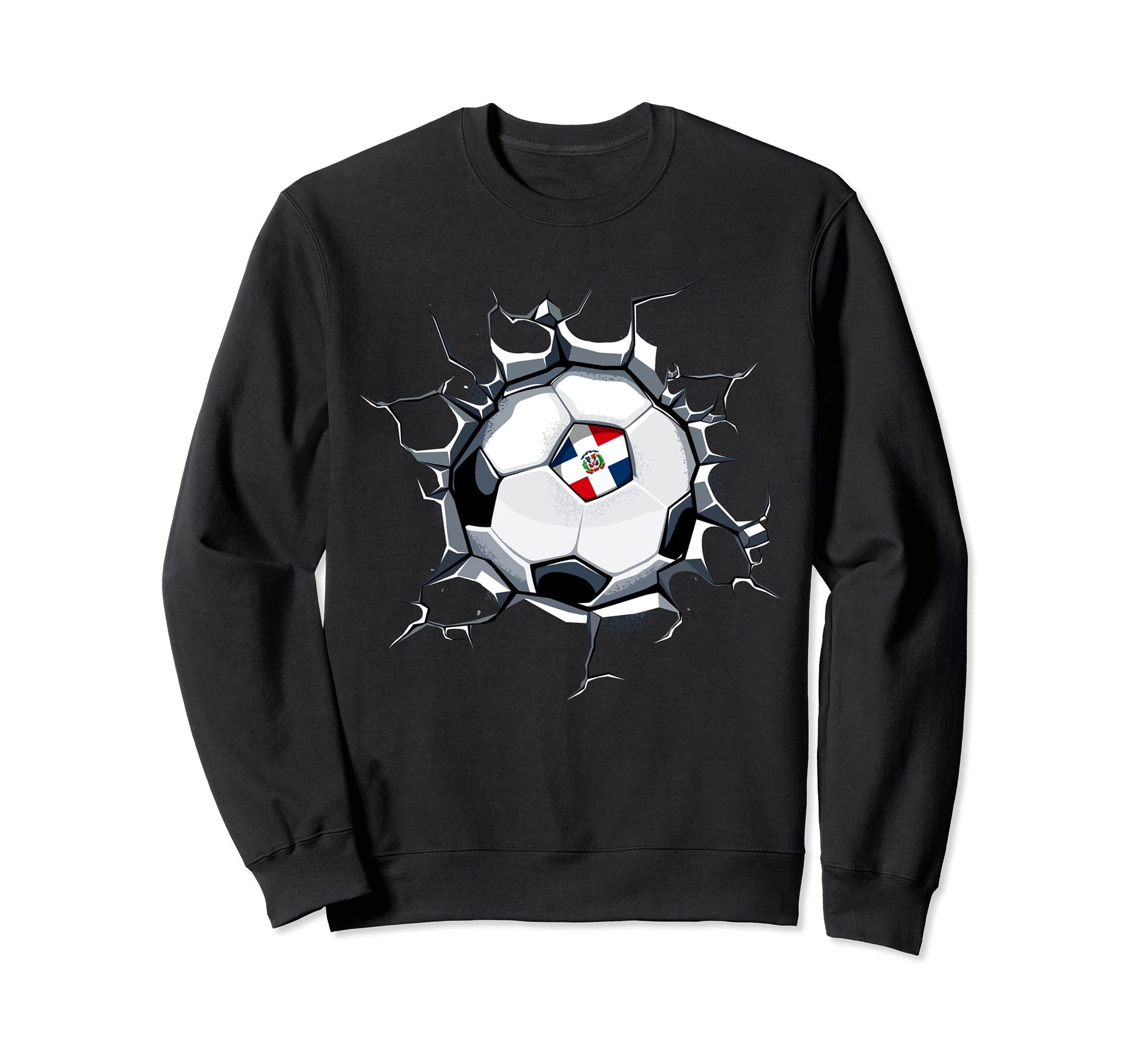 Dominican Republic Soccer Fans Sweatshirt - Custom Art Print for Adults - T-Shirt, Sweatshirt, Hoodie