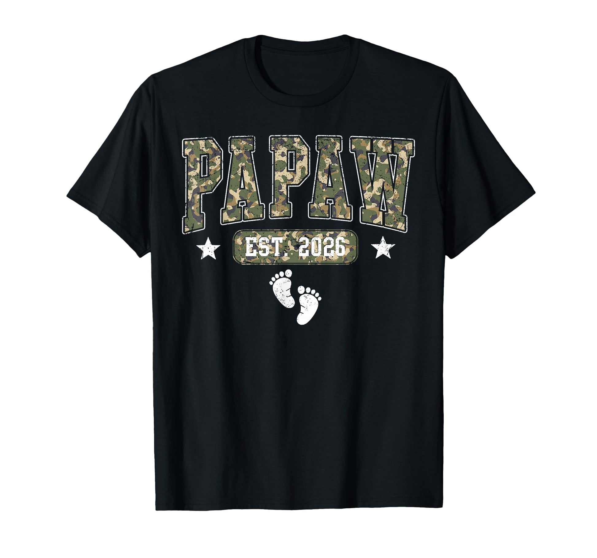 Papaw Est 2026 Camouflage Fathers T-Shirt - Streetwear Style for Adults - T-Shirt, Sweatshirt, Hoodie