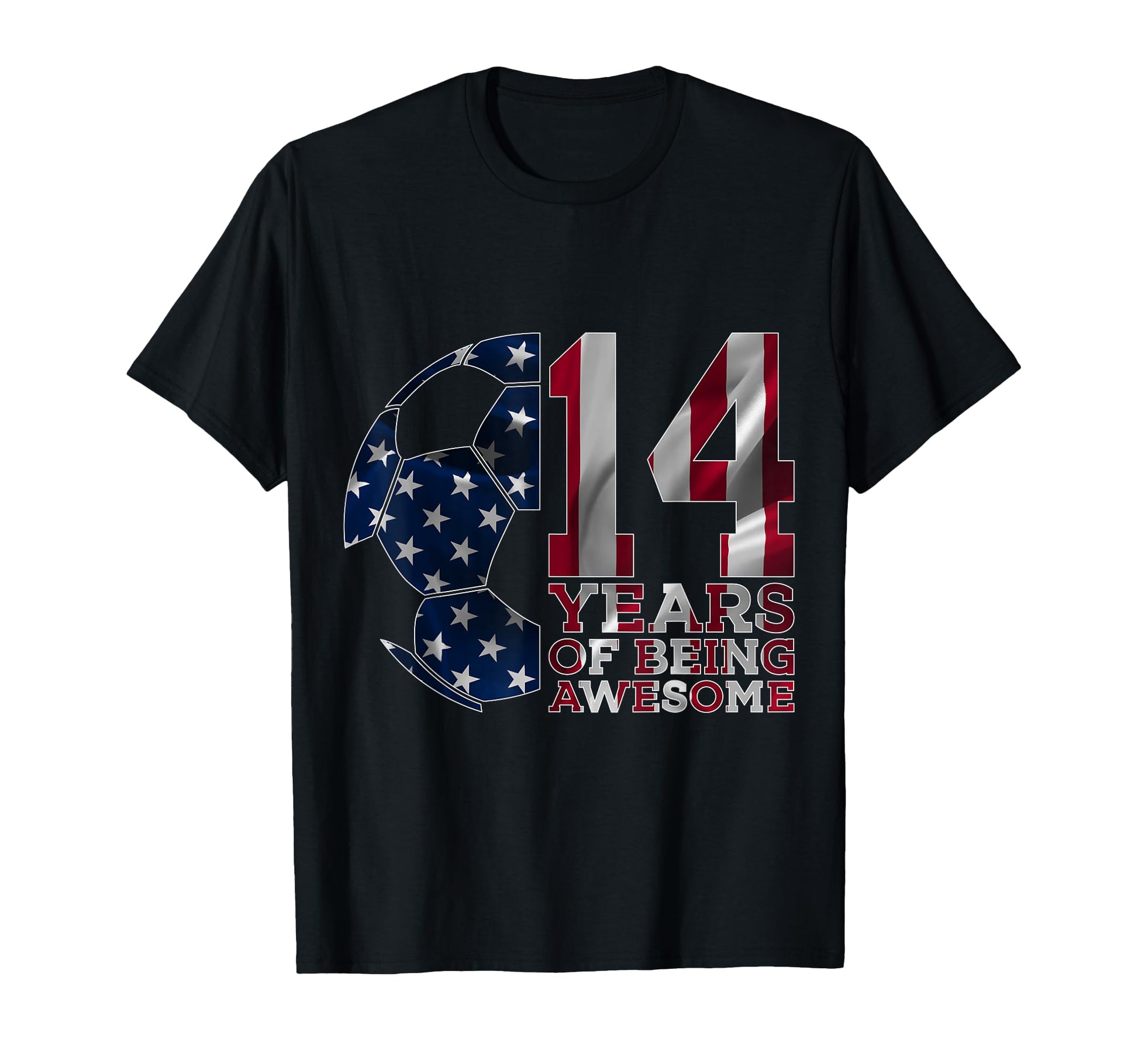 14 Years Being Awesome Soccer 14Th T-Shirt - Minimalist Print for Adults - T-Shirt, Sweatshirt, Hoodie