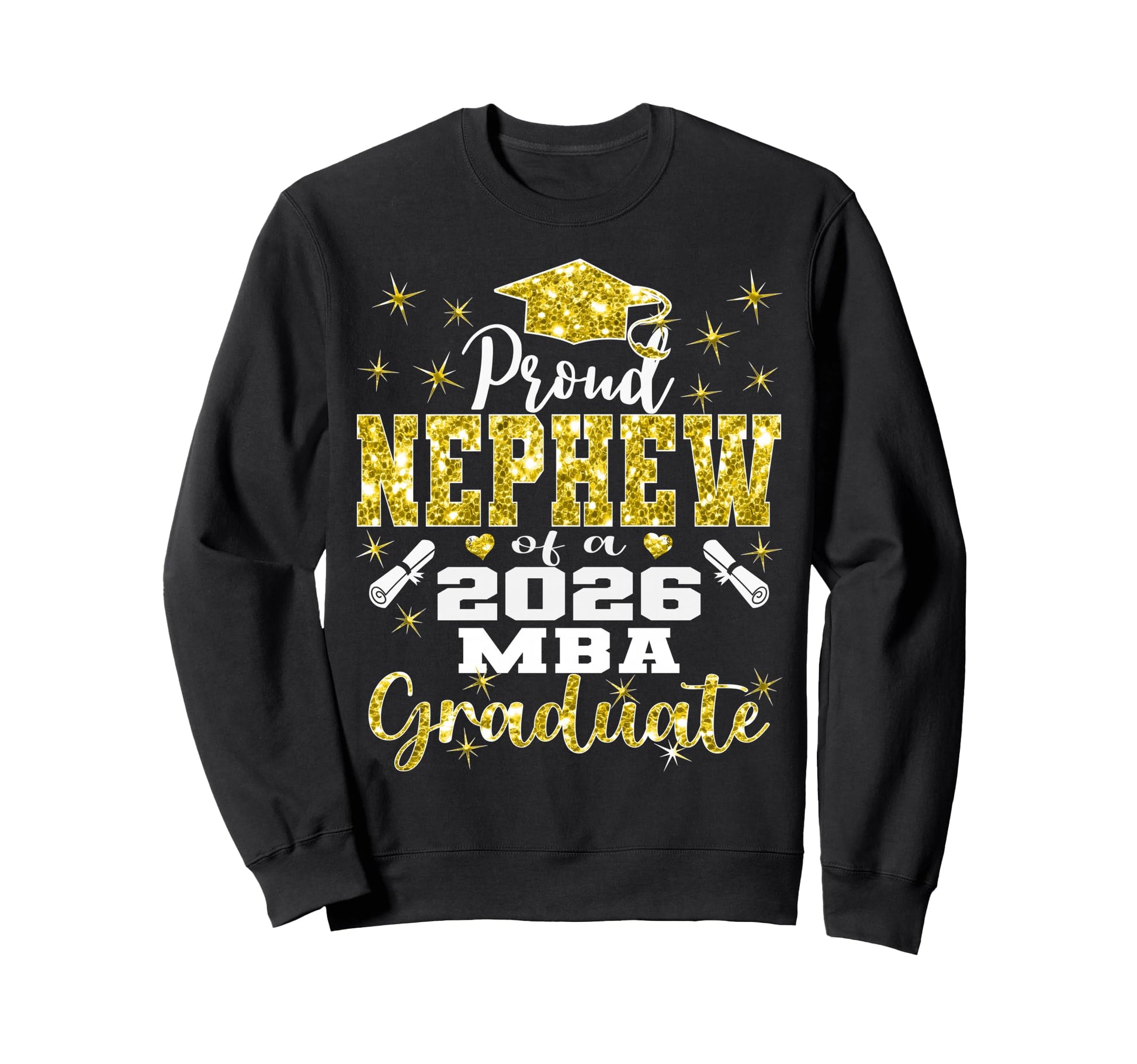 Proud Nephew Class 2026 Mba Sweatshirt - Minimalist Print for Adults - T-Shirt, Sweatshirt, Hoodie