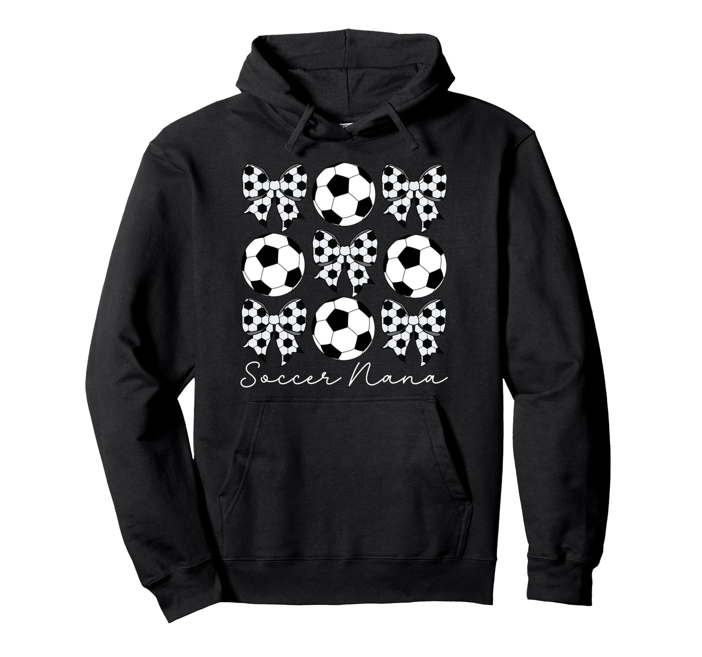 Soccer Nana Coquette Nana Soccer Hoodie - Minimalist Print for Adults - T-Shirt, Sweatshirt, Hoodie