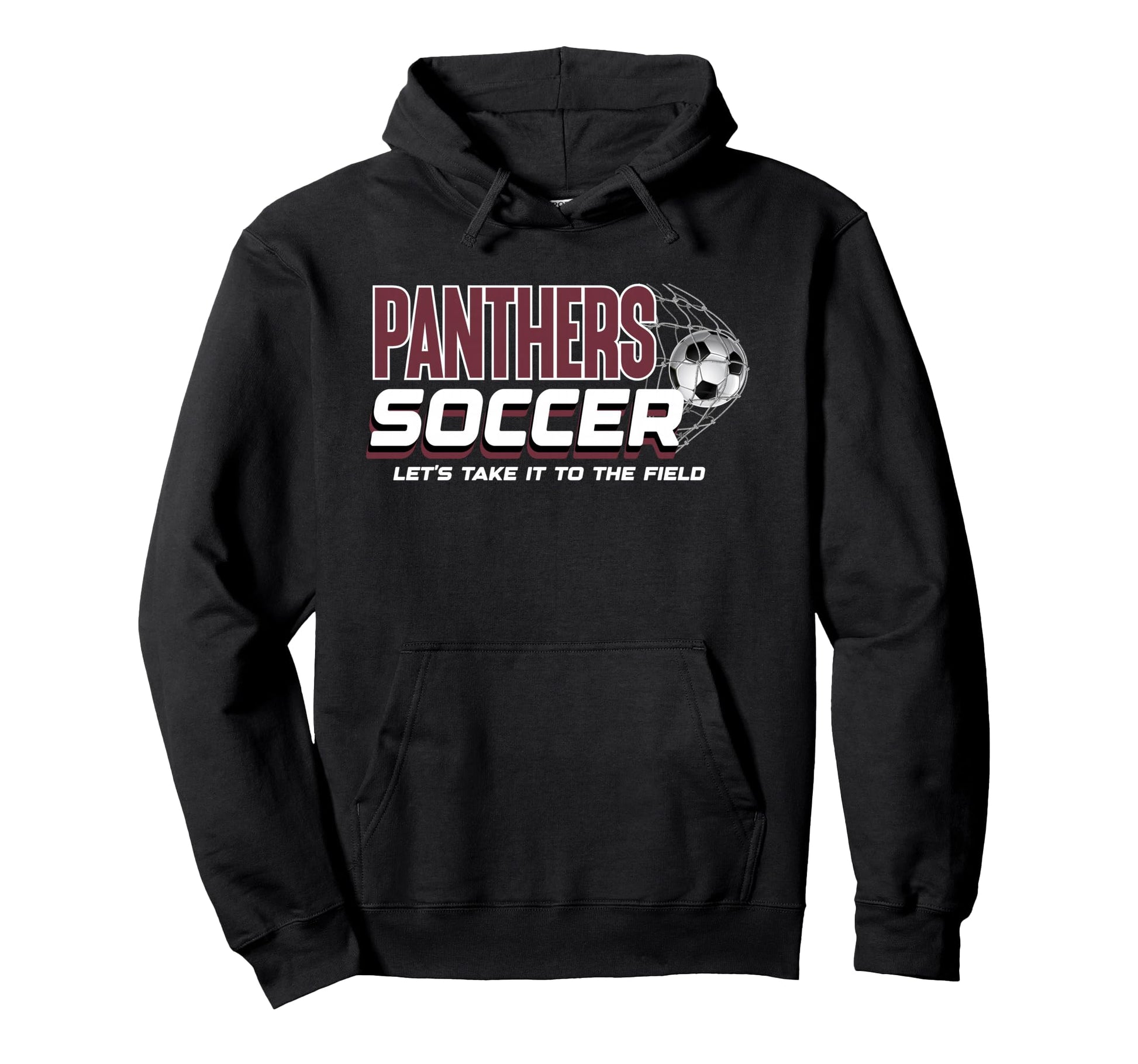 Maroon Panthers Soccer Mom Game Day Sports Hoodie - Trendy Graphic Unisex - T-Shirt, Sweatshirt, Hoodie