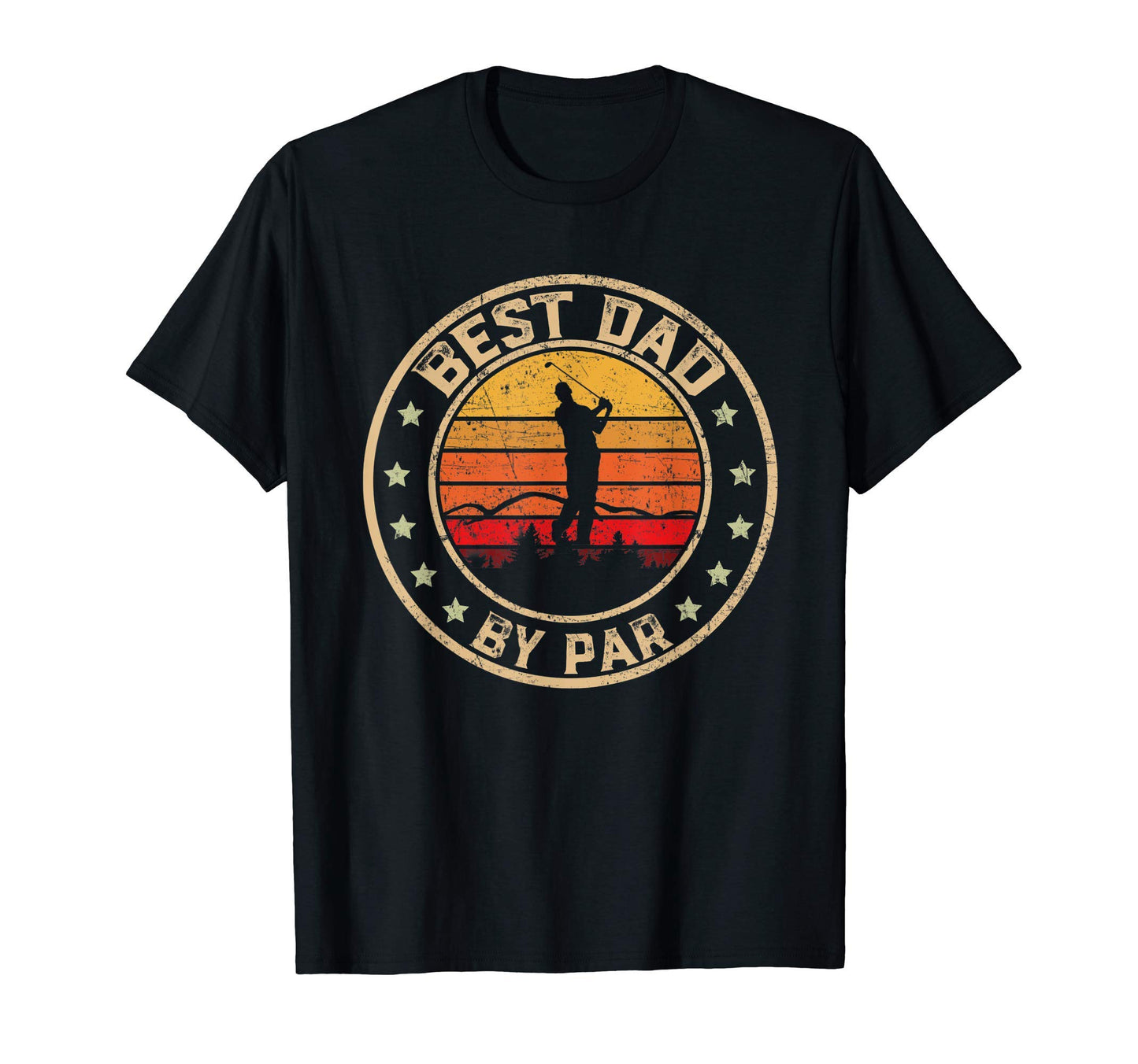Mens Best Dad Par Fathers Day Golf T-Shirt - Custom Art Print for Adults - T-Shirt, Sweatshirt, Hoodie