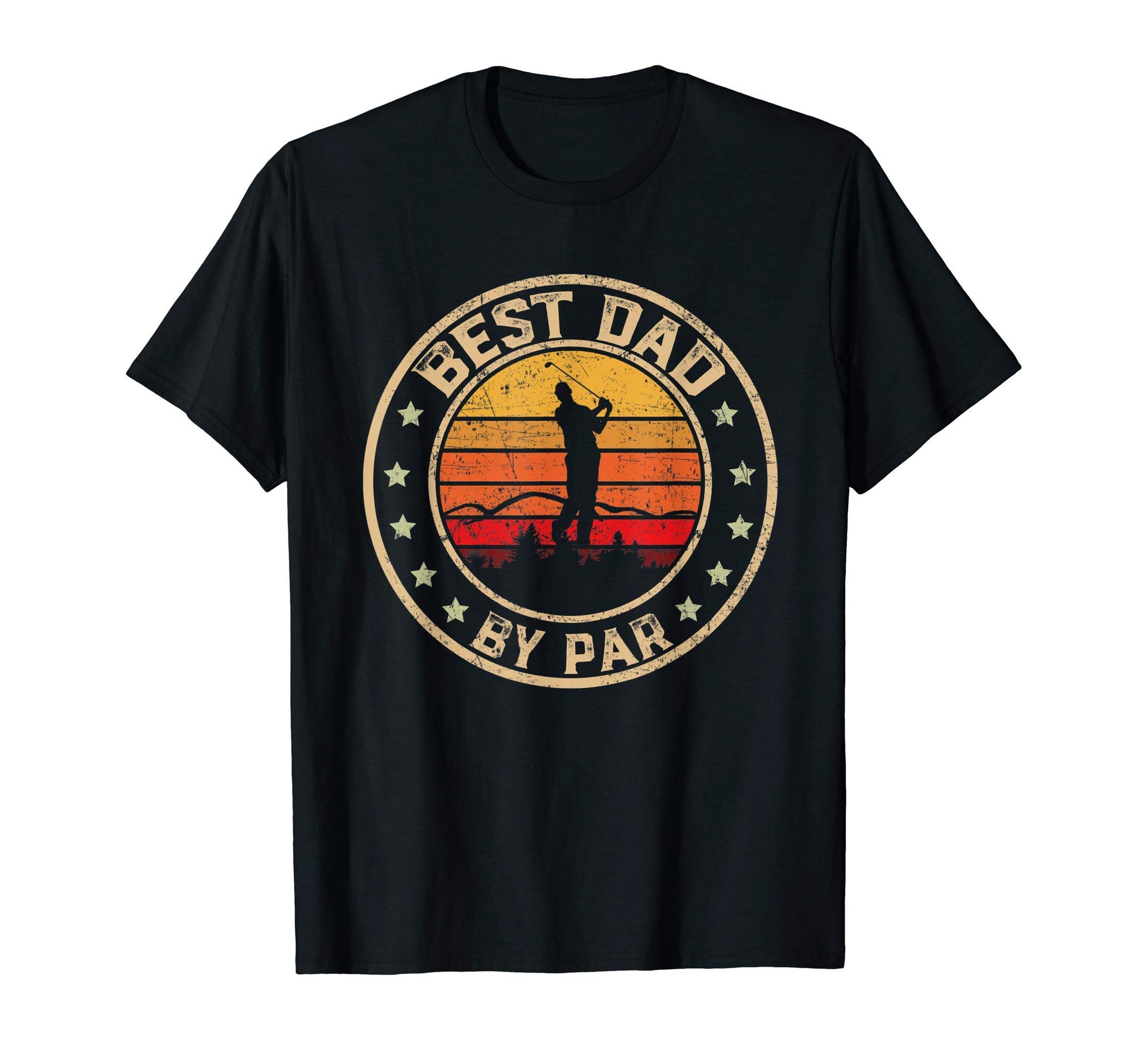 Mens Best Dad Par Fathers Day Golf T-Shirt - Custom Art Print for Adults - T-Shirt, Sweatshirt, Hoodie