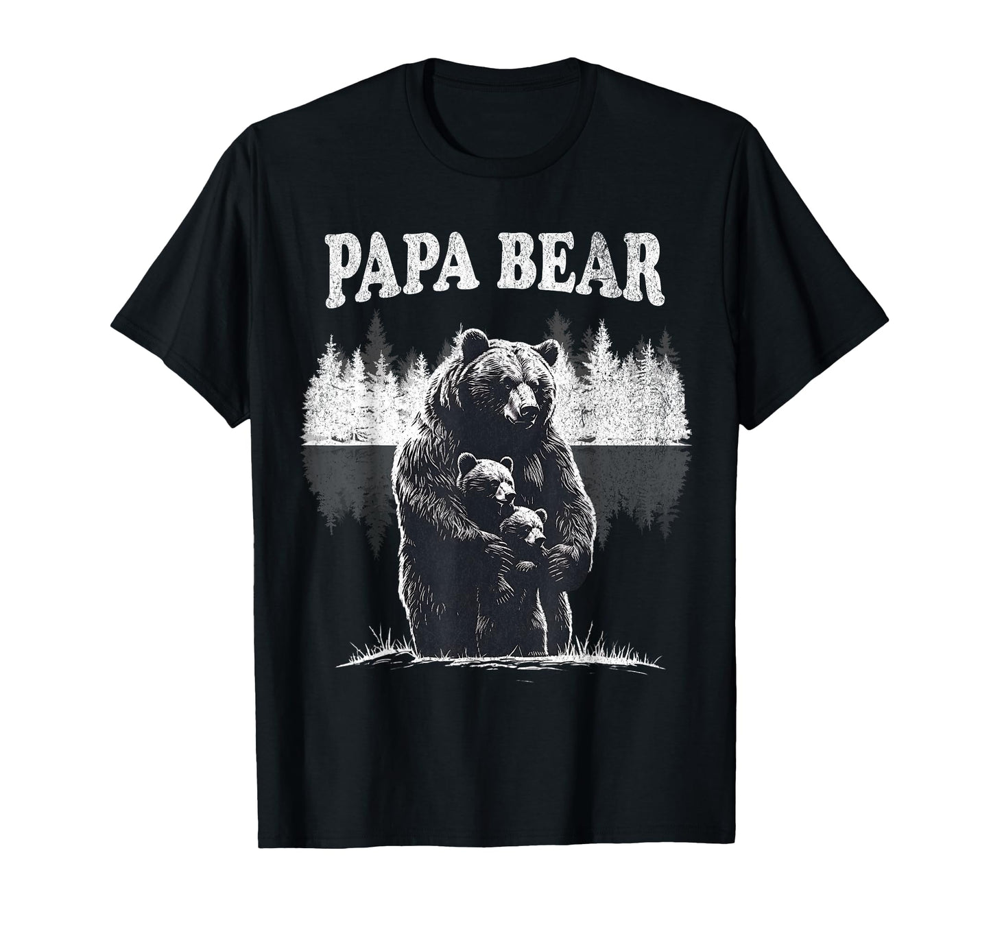 Papa Bear Bear Pajamas Fathers Day T-Shirt - Custom Art Print for Adults - T-Shirt, Sweatshirt, Hoodie