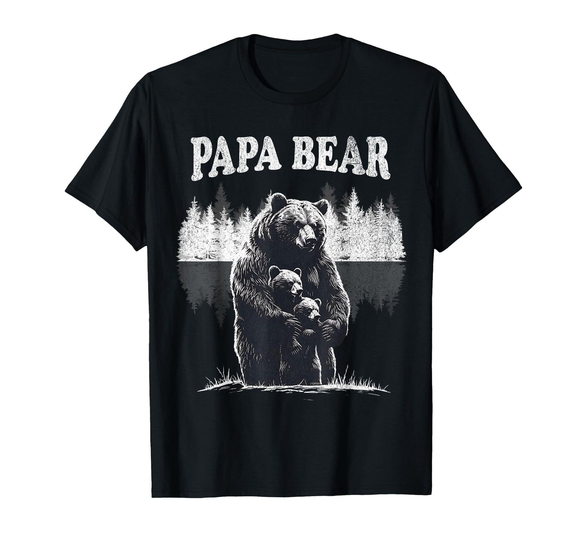 Papa Bear Bear Pajamas Fathers Day T-Shirt - Custom Art Print for Adults - T-Shirt, Sweatshirt, Hoodie
