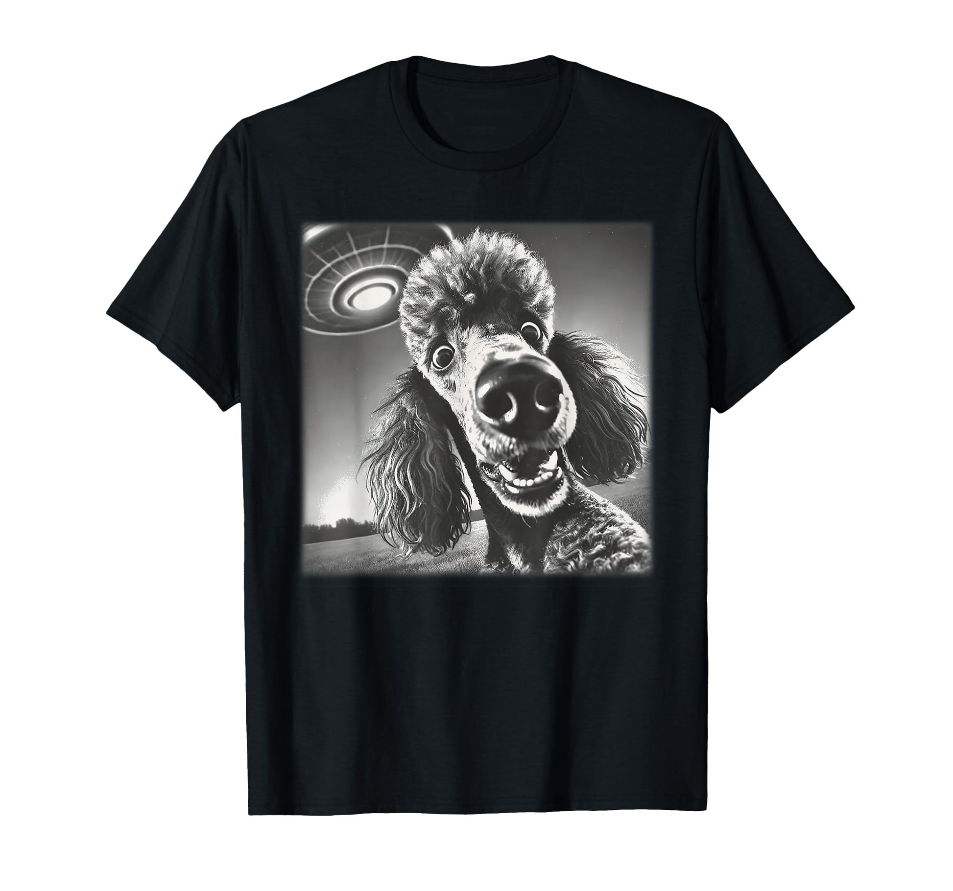 Poodle Selfie Ufo Alien Photobooth T-Shirt - Streetwear Style Men Women - T-Shirt, Sweatshirt, Hoodie