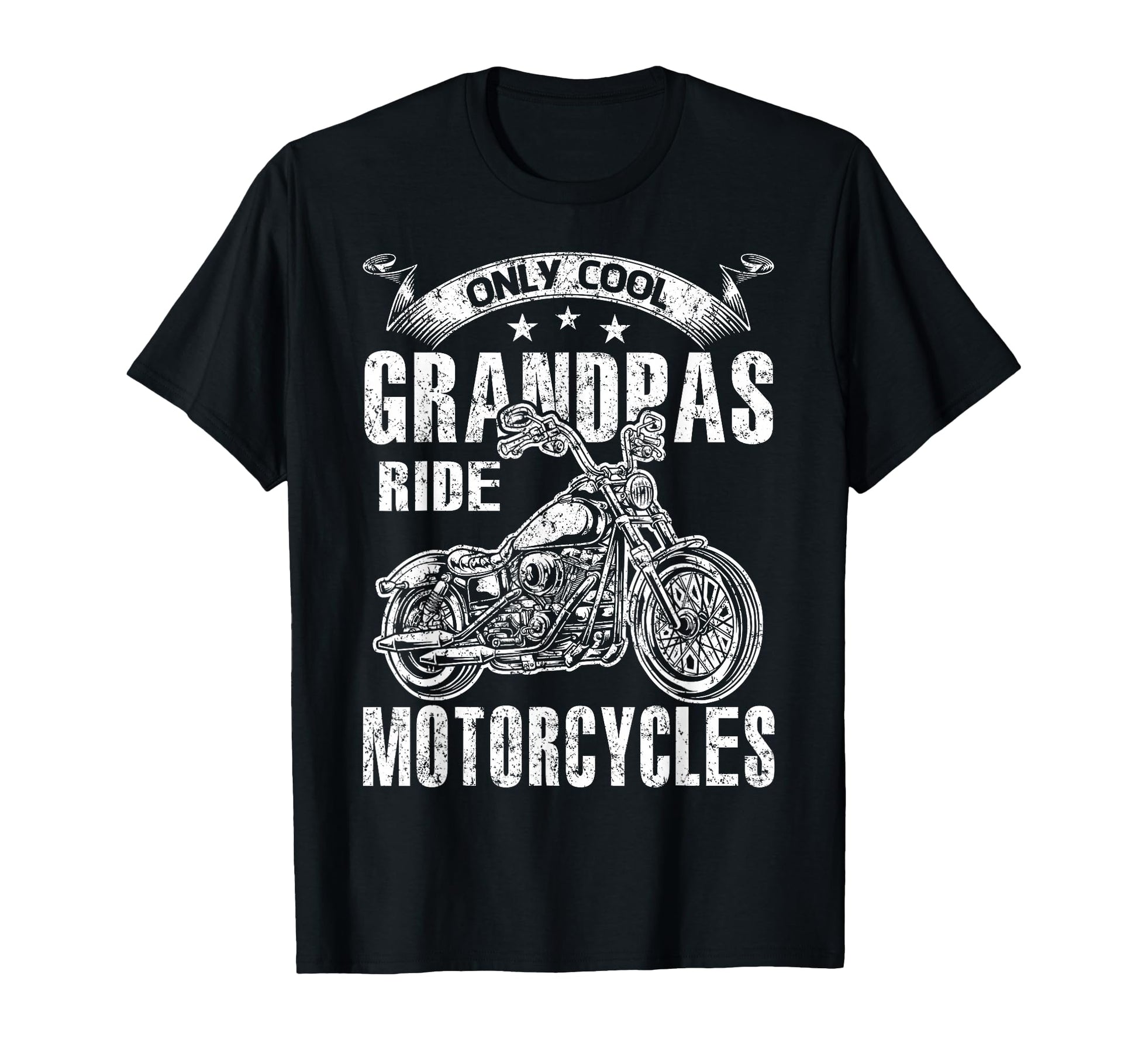 Only Grandpas Rides Motorcycles T-Shirt - Custom Art Print for Adults - T-Shirt, Sweatshirt, Hoodie