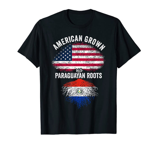 American Grown Paraguayan Roots Usa T-Shirt - Trendy Graphic Unisex - T-Shirt, Sweatshirt, Hoodie