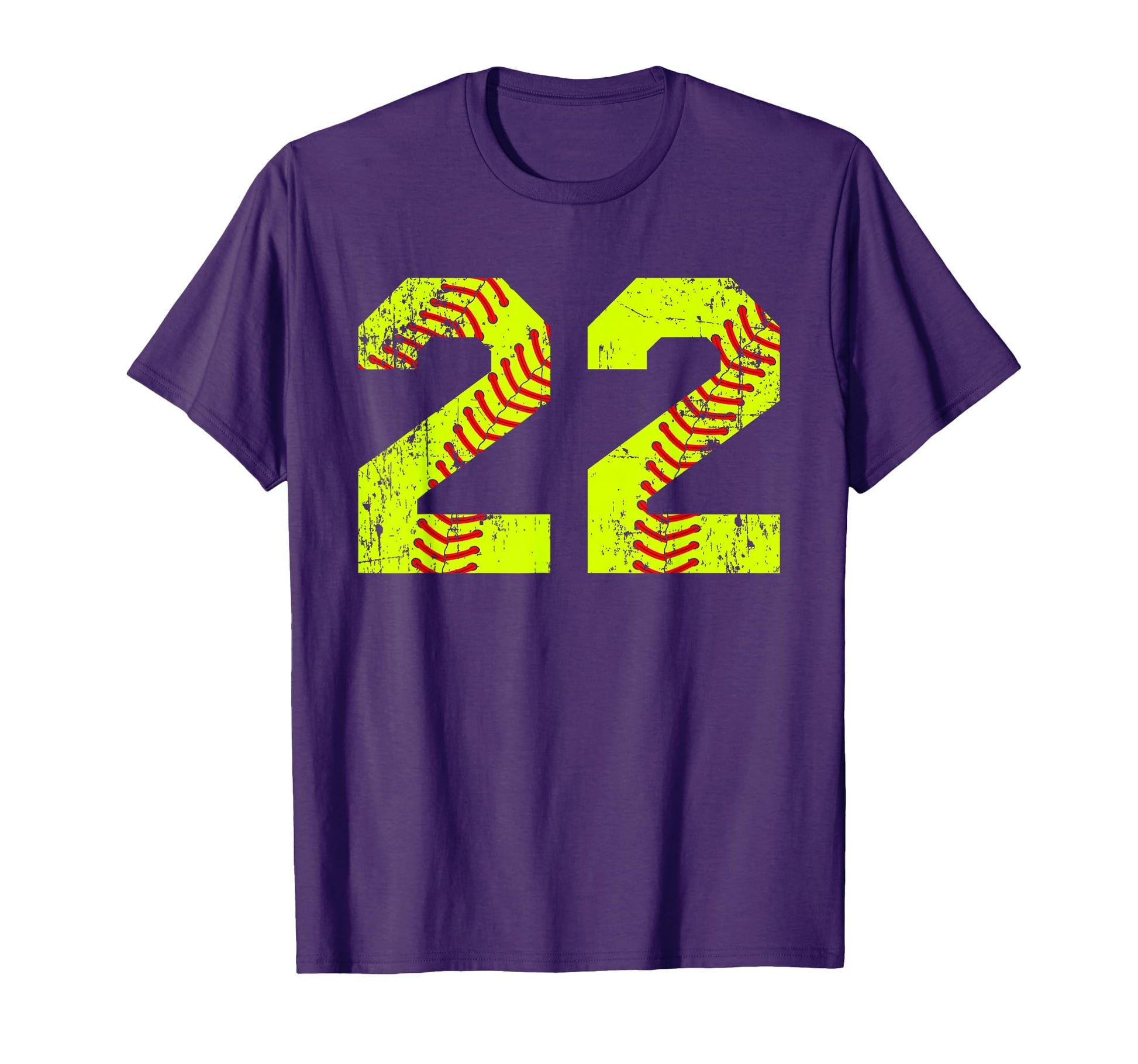 Softball 22 Jersey Number T-Shirt - Custom Art Print Men Women - T-Shirt, Sweatshirt, Hoodie