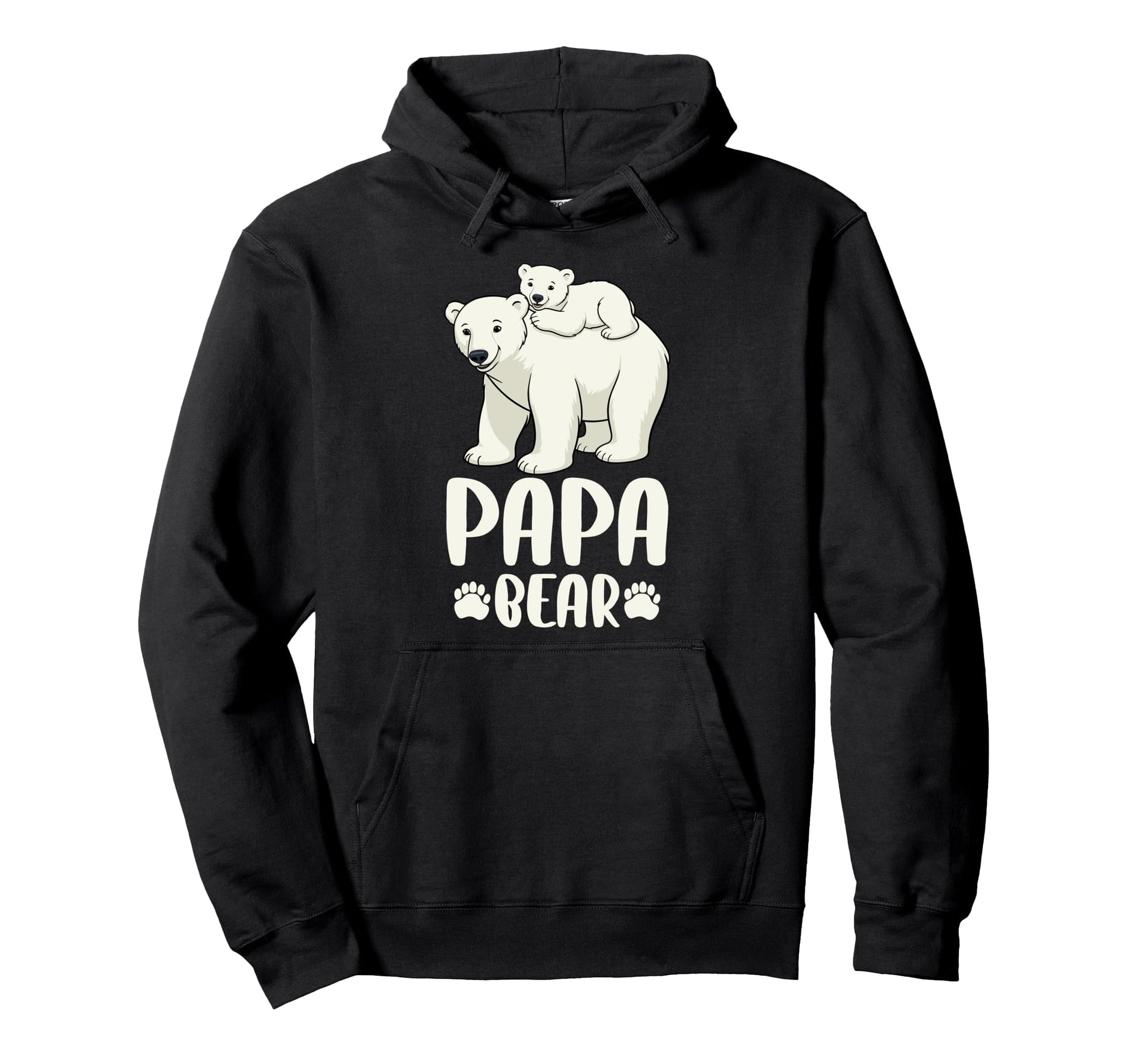 Papa Bear And Cub Polar Bear Hoodie - Fun Novelty Design for Adults - T-Shirt, Sweatshirt, Hoodie