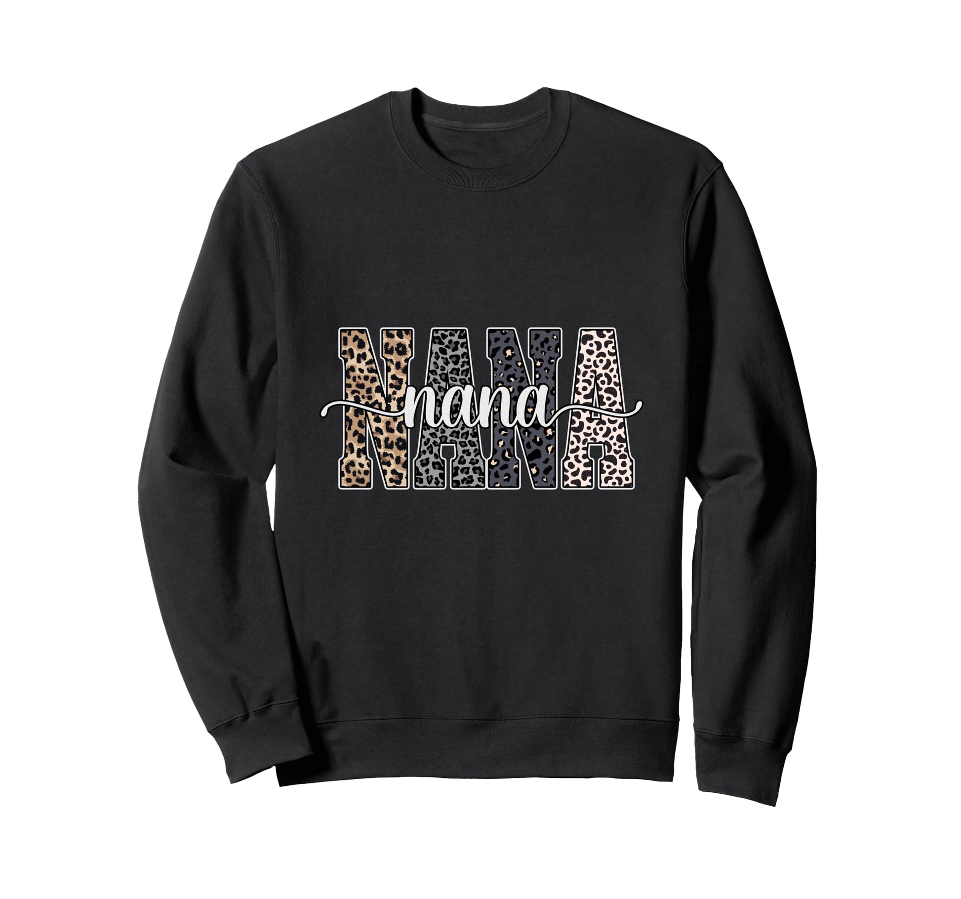 Nana Leopard Grandma Sweatshirt - Custom Art Print Unisex - T-Shirt, Sweatshirt, Hoodie