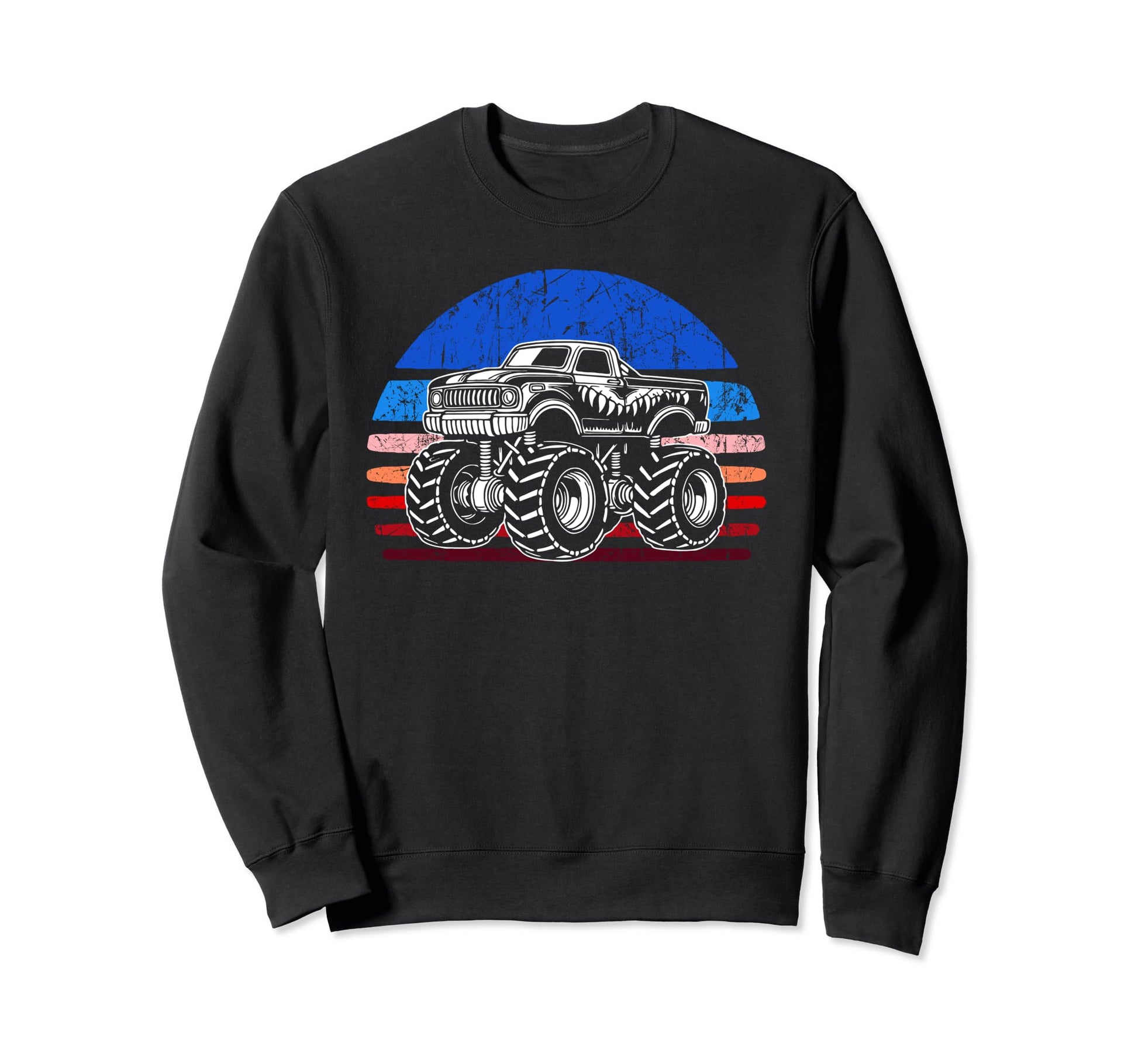 Monster Truck Dad Fathers Day Click Sweatshirt - Custom Art Print Unisex - T-Shirt, Sweatshirt, Hoodie