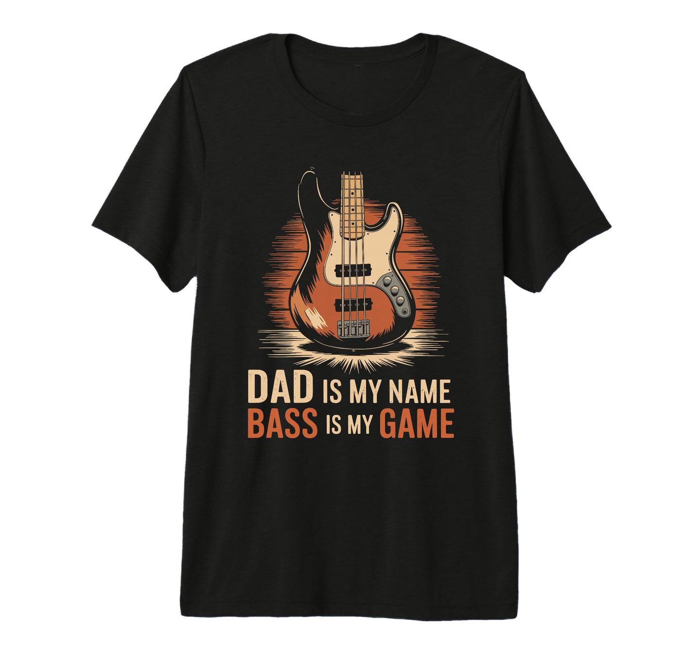 Mens Bass Guitar Player Dad And T-Shirt - Minimalist Print for Adults - T-Shirt, Sweatshirt, Hoodie