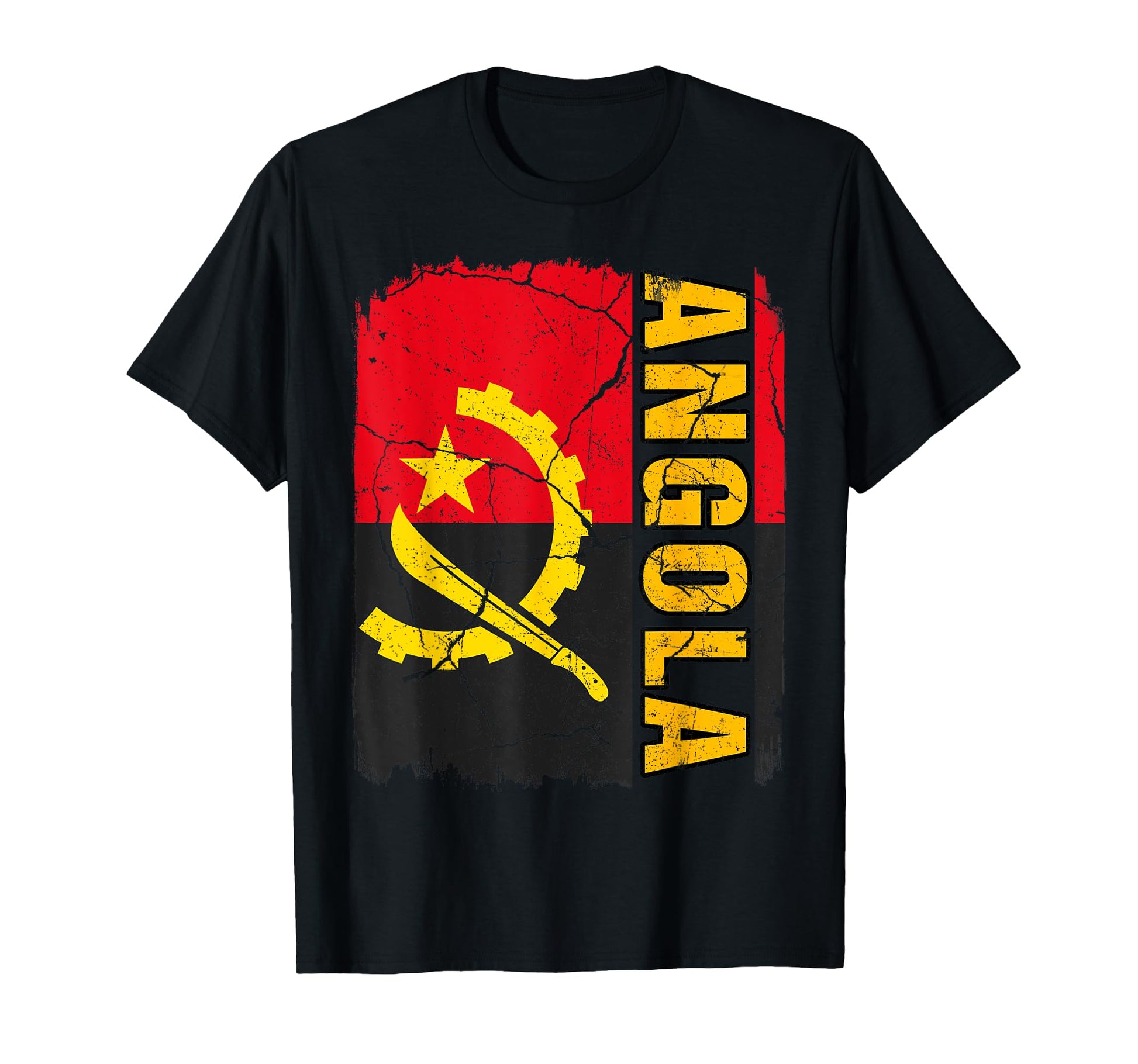 Angolan Flag Angola Pride Roots Heritage T-Shirt - Custom Art Print Unisex - T-Shirt, Sweatshirt, Hoodie