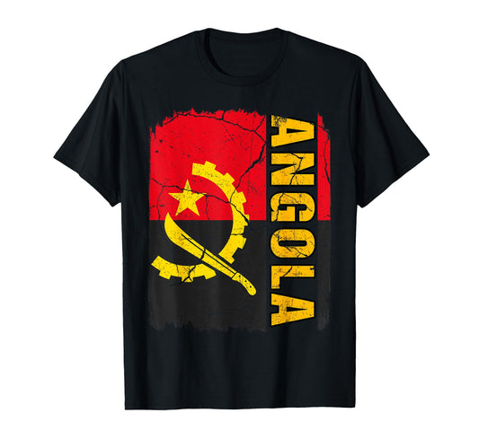 Angolan Flag Angola Pride Roots Heritage T-Shirt - Custom Art Print Unisex - T-Shirt, Sweatshirt, Hoodie