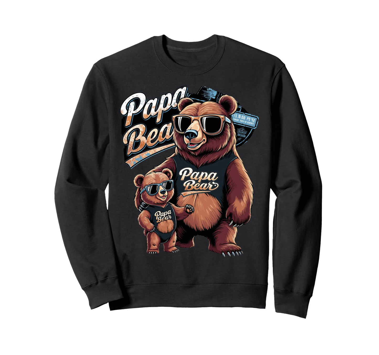 Papa Bear Husband Father Family Sweatshirt - Minimalist Print Men Women - T-Shirt, Sweatshirt, Hoodie