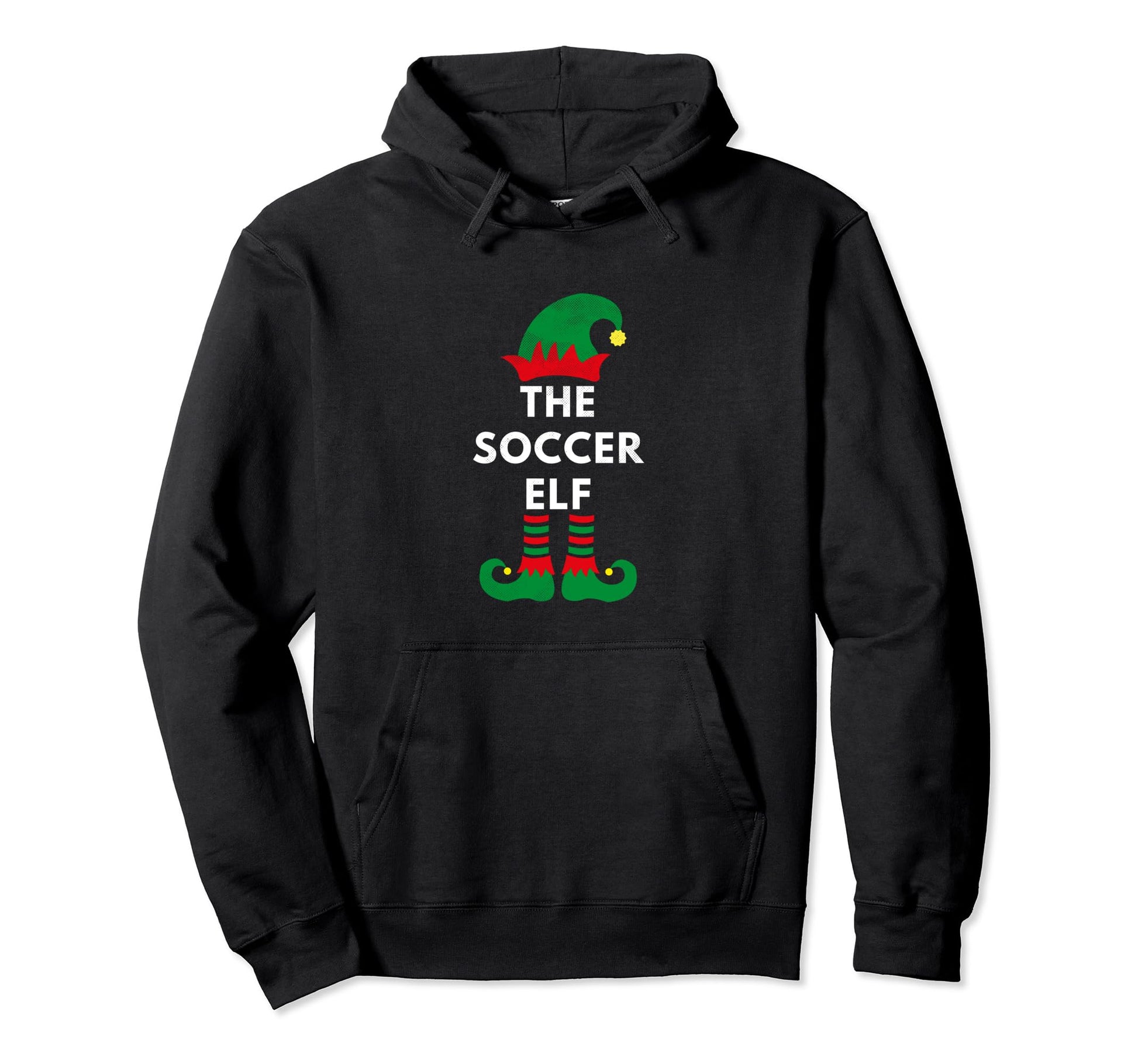 Elves Santa Soccer Elf Sporty Matching Hoodie - Unique Graphic Unisex - T-Shirt, Sweatshirt, Hoodie