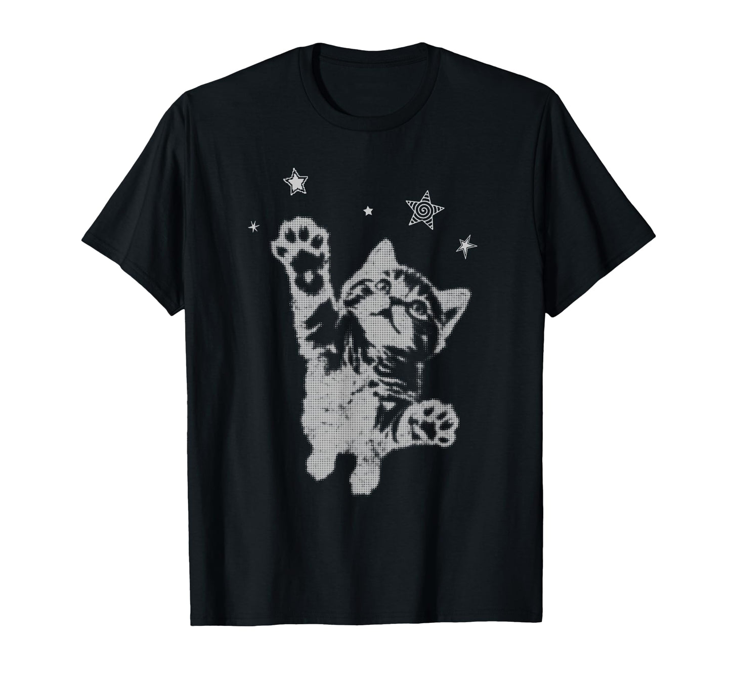 Y2K Cat Jumping Stars Silly 90S 2000S T-Shirt - Graphic Print Men Women - T-Shirt, Sweatshirt, Hoodie