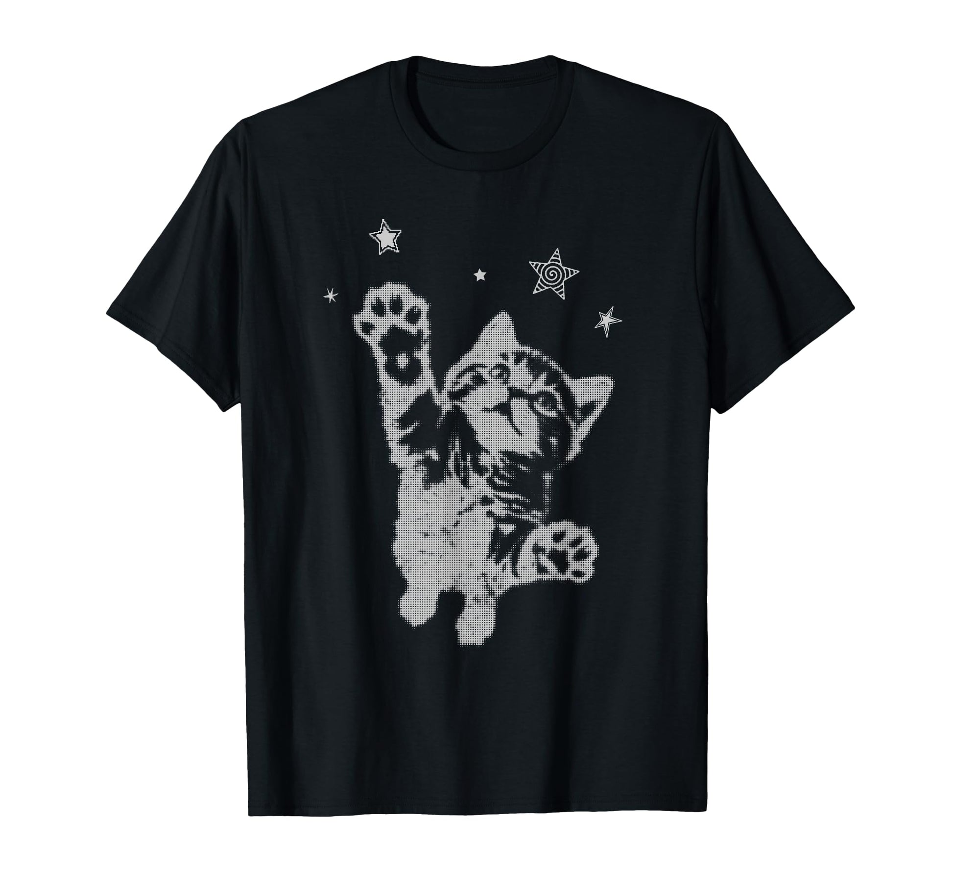 Y2K Cat Jumping Stars Silly 90S 2000S T-Shirt - Graphic Print Men Women - T-Shirt, Sweatshirt, Hoodie