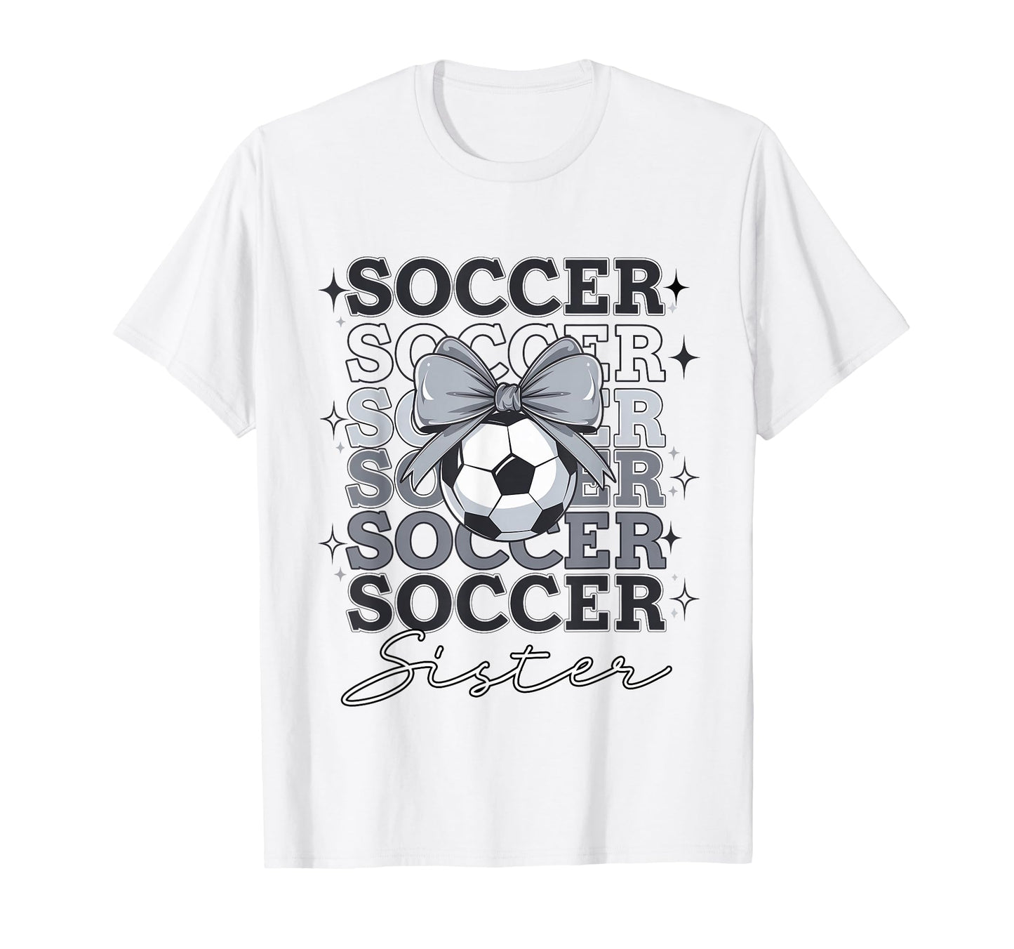 Groovy Soccer Sister Coquette Bow T-Shirt - Aesthetic Graphic Men Women - T-Shirt, Sweatshirt, Hoodie