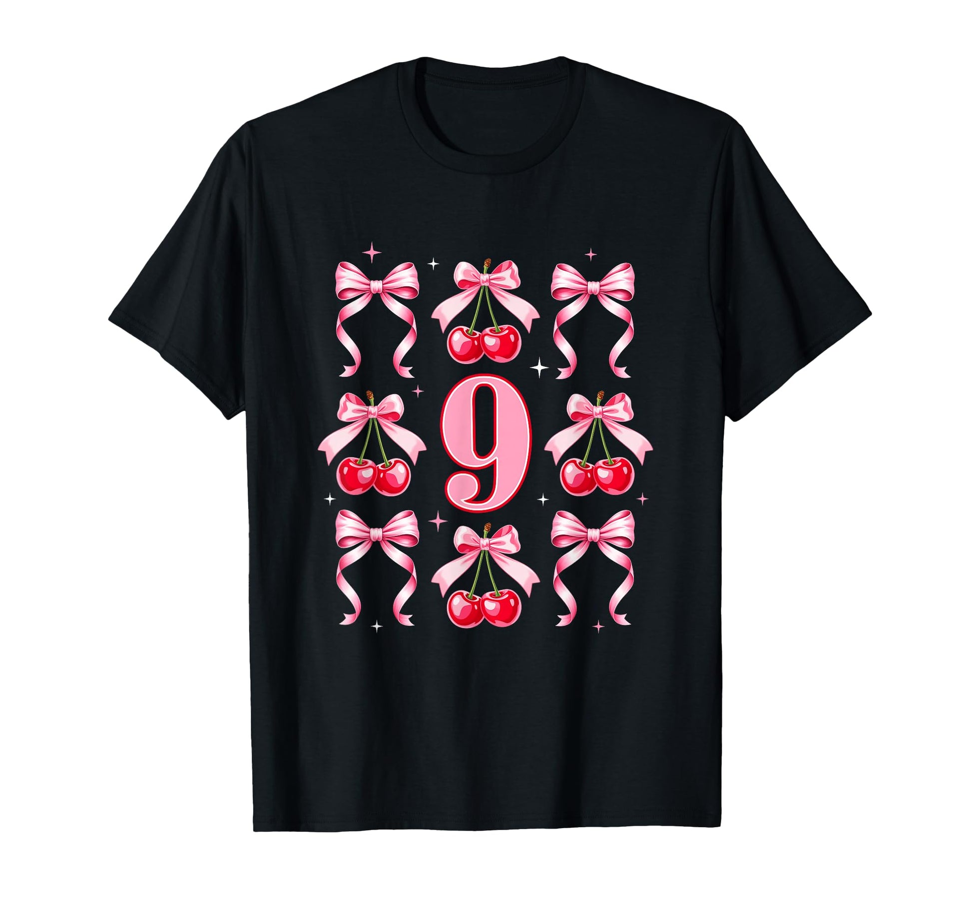 Birthday 9Th Birthday Cherry T-Shirt - Casual Everyday Wear Unisex - T-Shirt, Sweatshirt, Hoodie