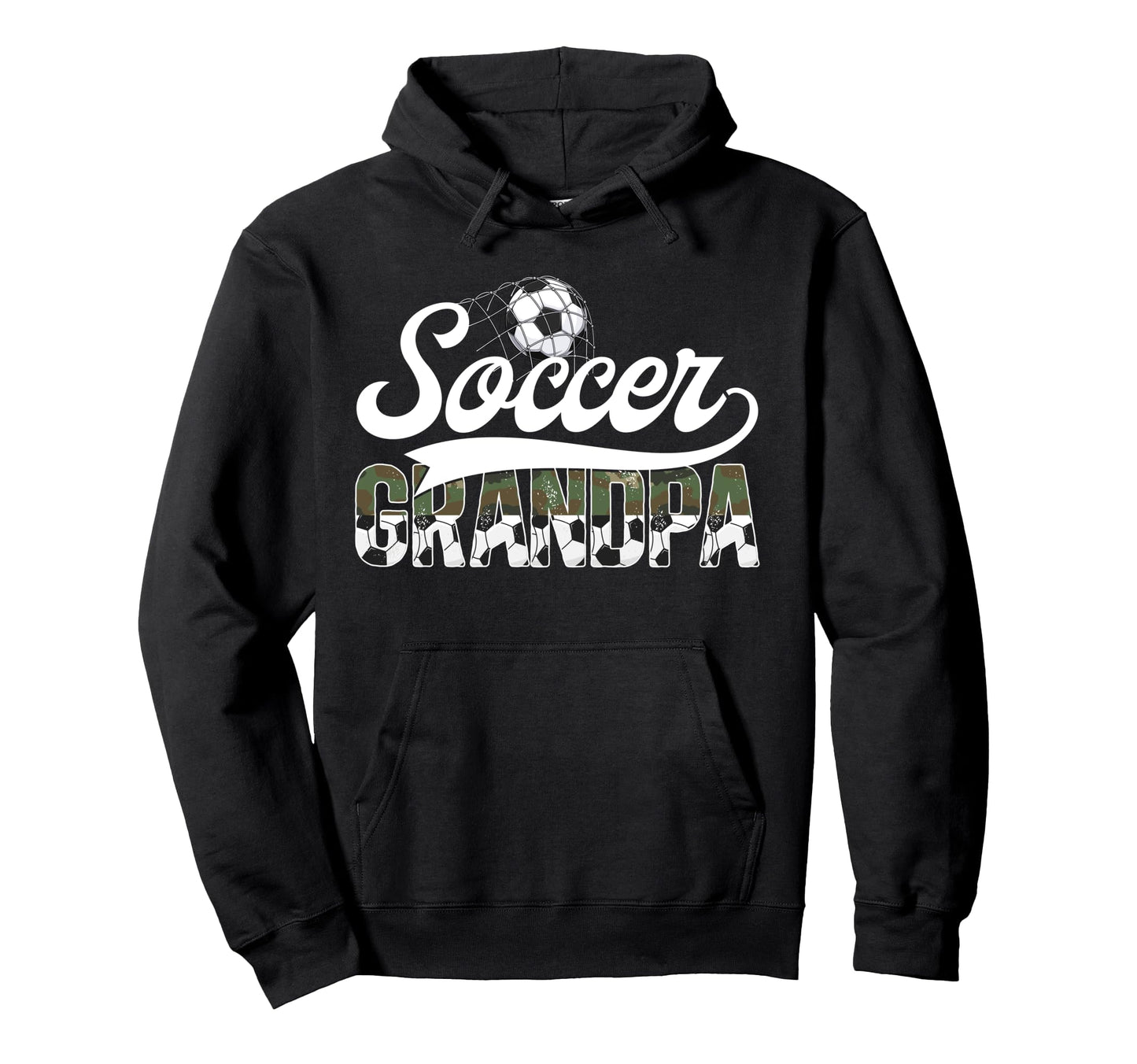 Soccer Grandpa Soccer Player Grandfather Hoodie - Graphic Print Men Women - T-Shirt, Sweatshirt, Hoodie