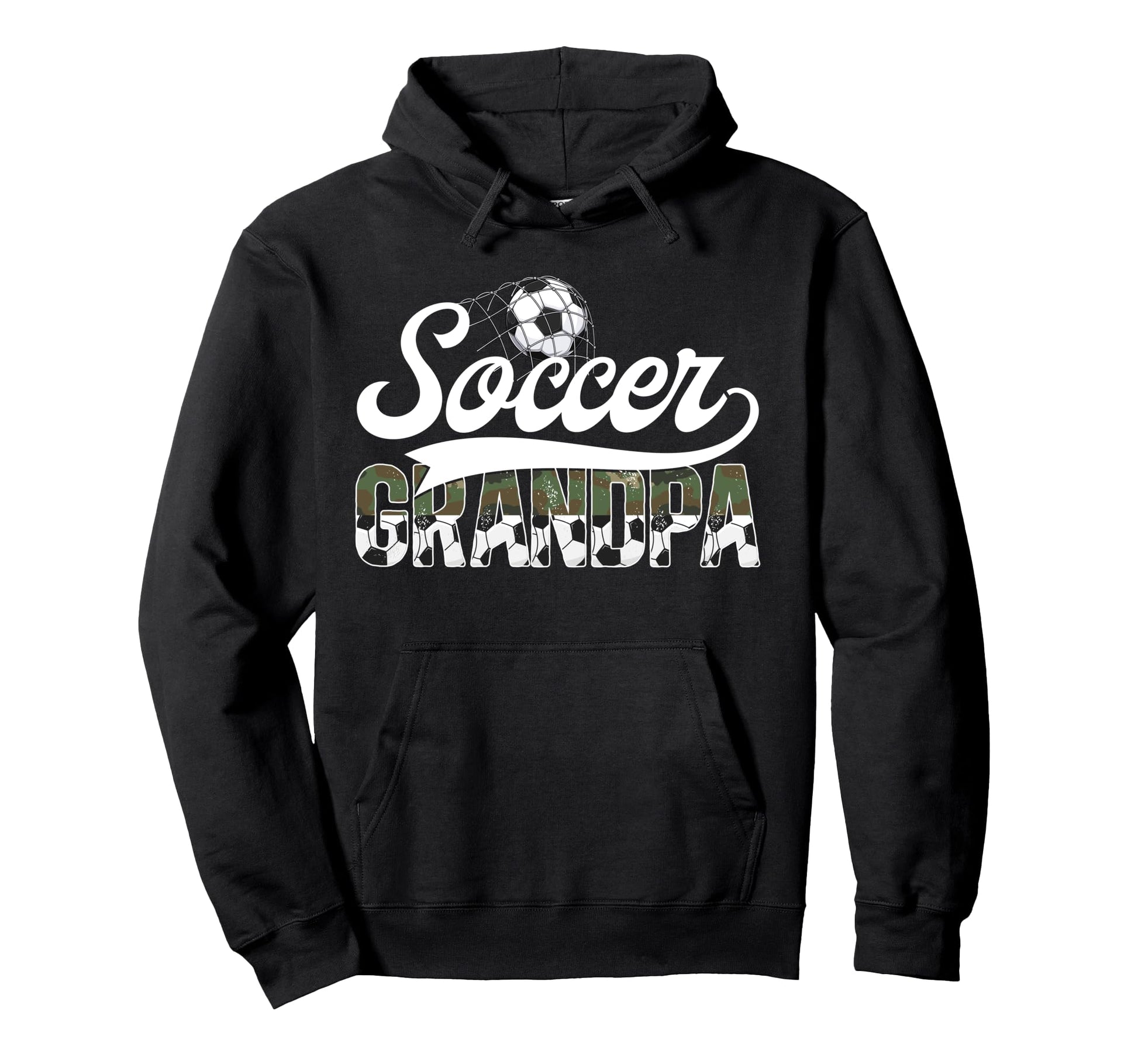 Soccer Grandpa Soccer Player Grandfather Hoodie - Graphic Print Men Women - T-Shirt, Sweatshirt, Hoodie