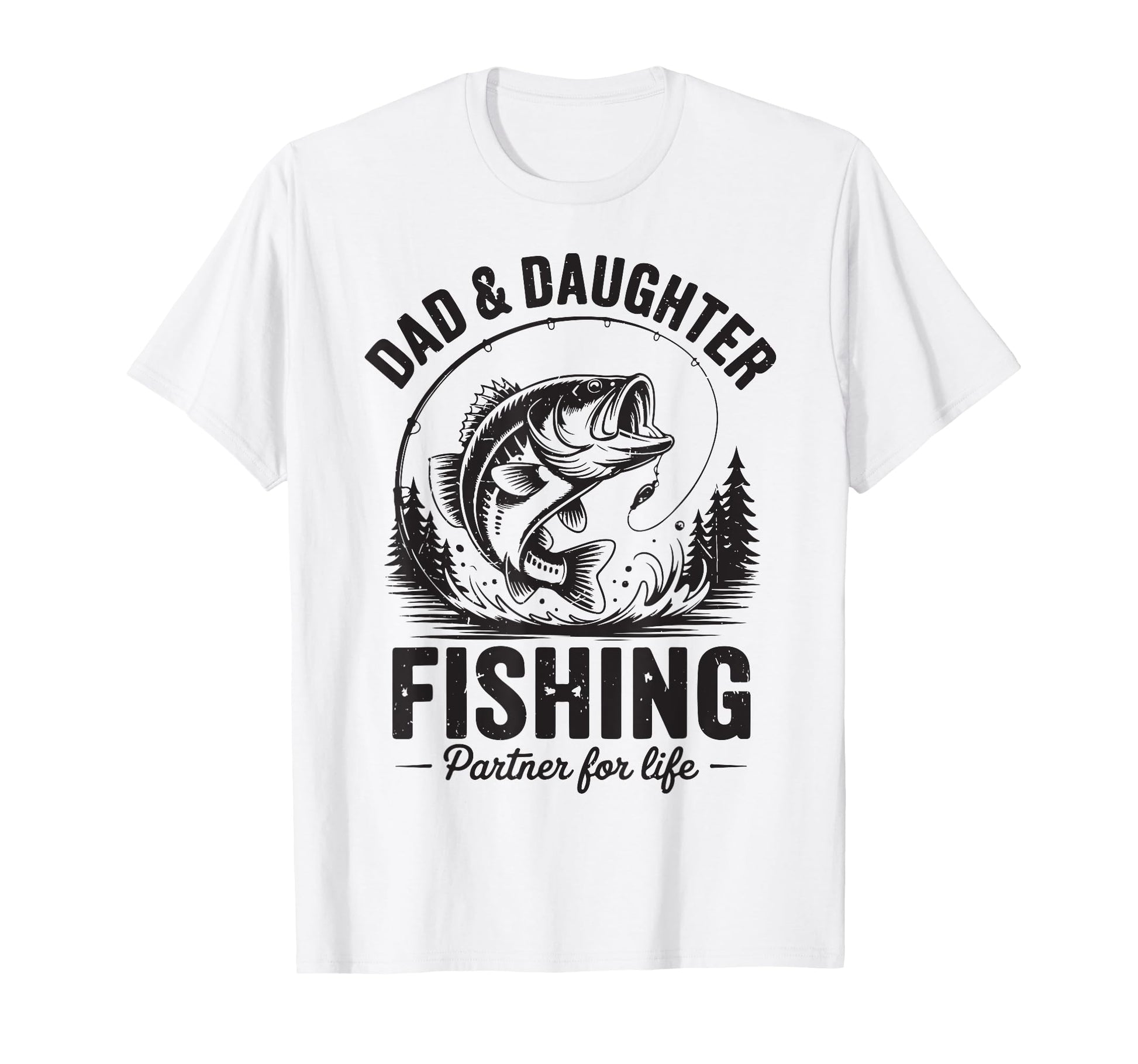 Funny Dad Daughter Matching Fishing T-Shirt - Novelty Apparel Men Women - T-Shirt, Sweatshirt, Hoodie