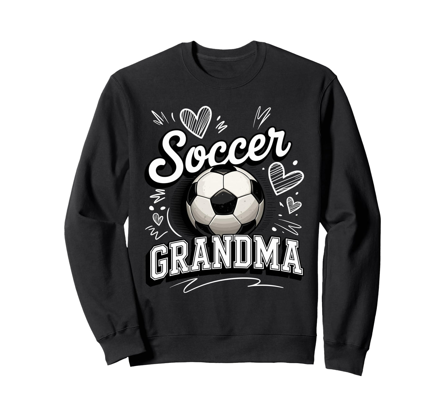 Soccer Grandma Heart Ball Stadium Sweatshirt - Unique Graphic for Adults - T-Shirt, Sweatshirt, Hoodie