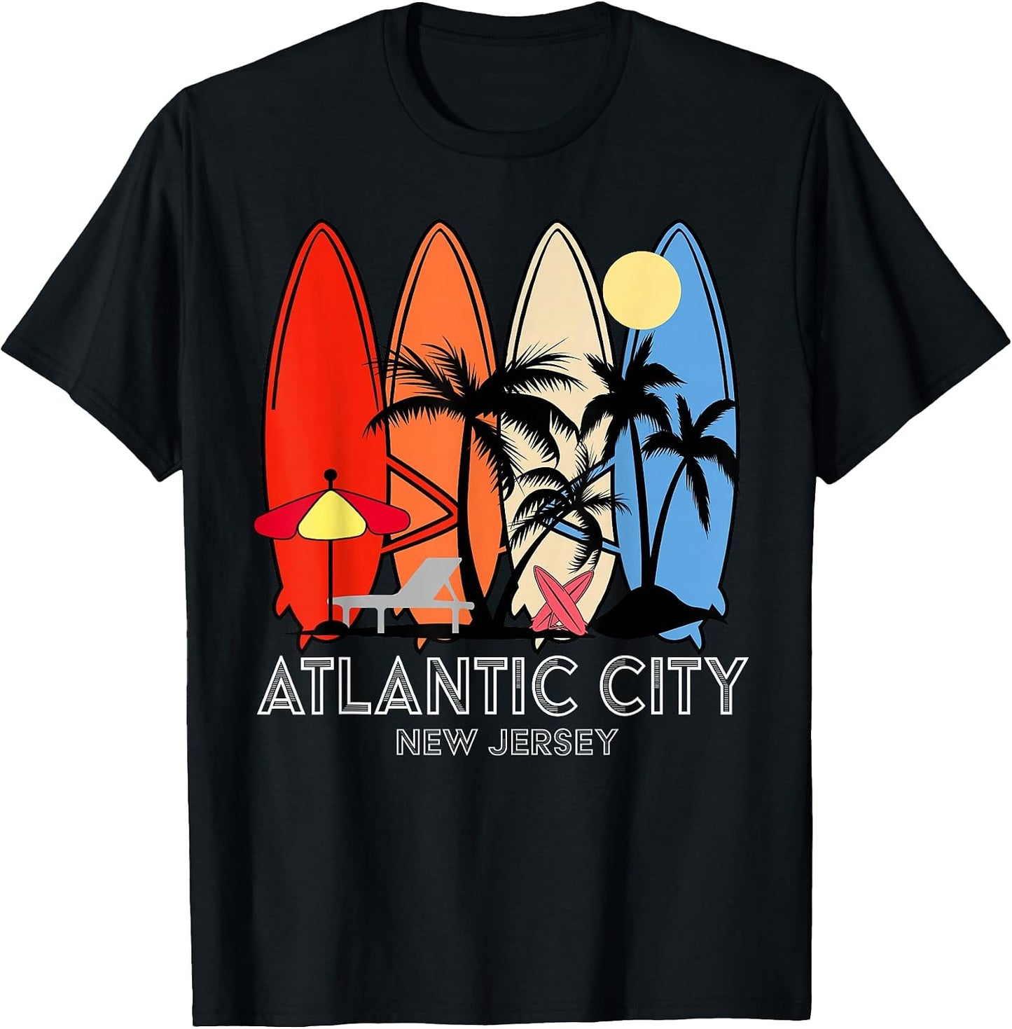Atlantic City New Jersey Surfing Beach Souvenir sports jersey product view 1
