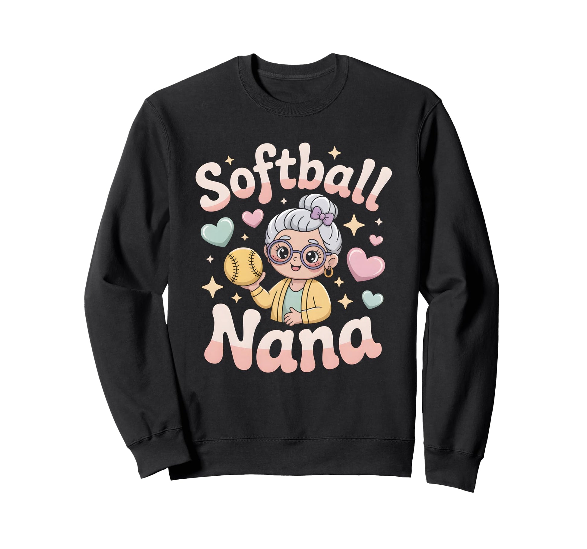 Softball Nana Grandma Softball Nana Sweatshirt - Unique Graphic for Adults - T-Shirt, Sweatshirt, Hoodie