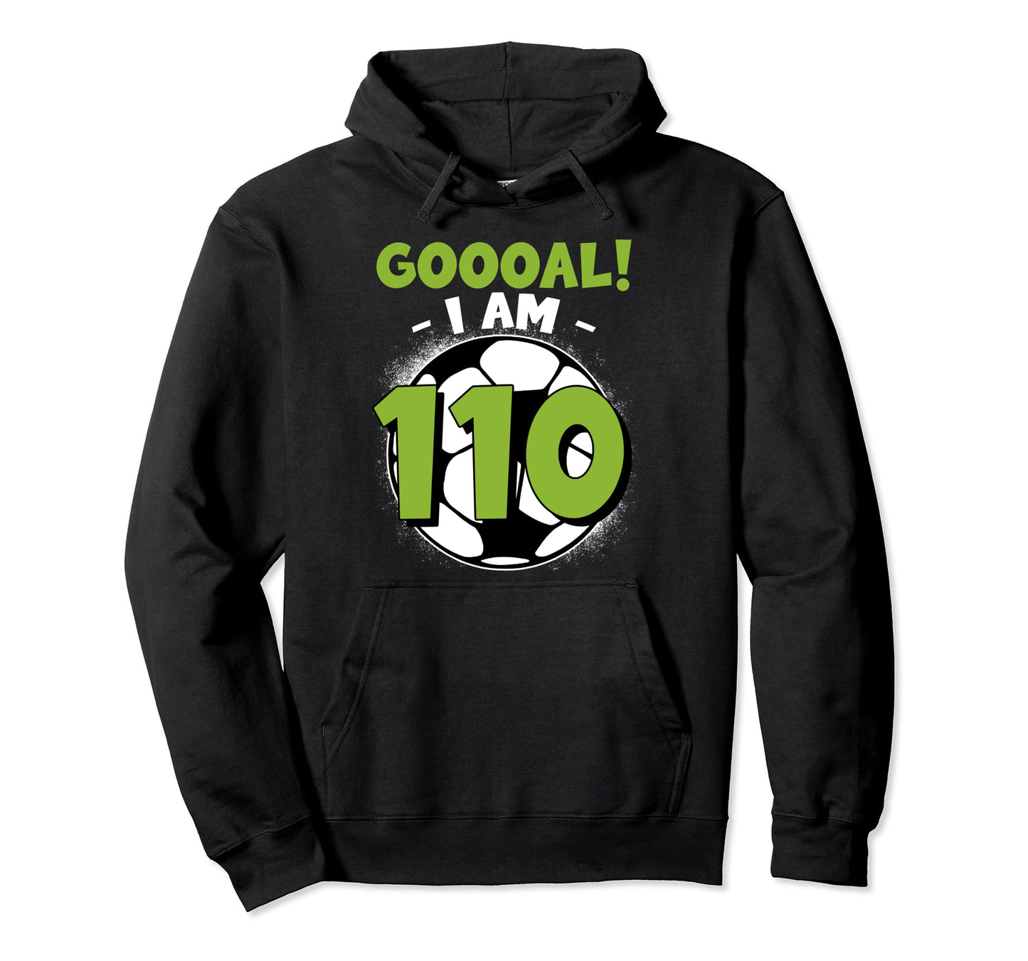110 Year Old Birthday Soccer Themed Hoodie - Aesthetic Graphic Unisex - T-Shirt, Sweatshirt, Hoodie