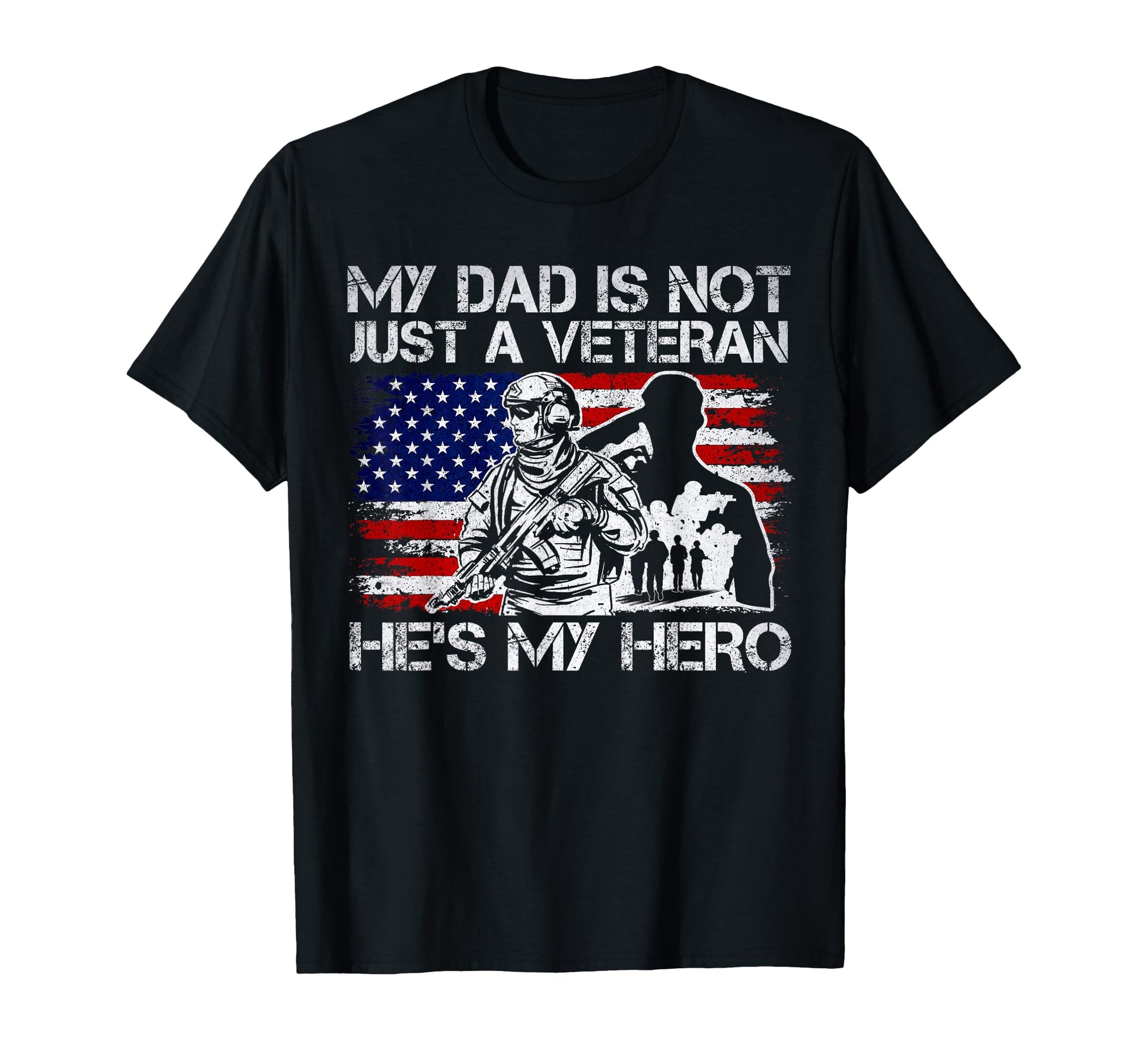 Veteran Support Military Veteran Dad T-Shirt - Trendy Graphic for Adults - T-Shirt, Sweatshirt, Hoodie
