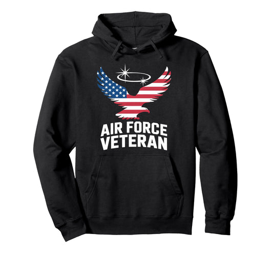 Air Force Veteran Us American Flag Dad Hoodie - Custom Art Print Men Women - T-Shirt, Sweatshirt, Hoodie