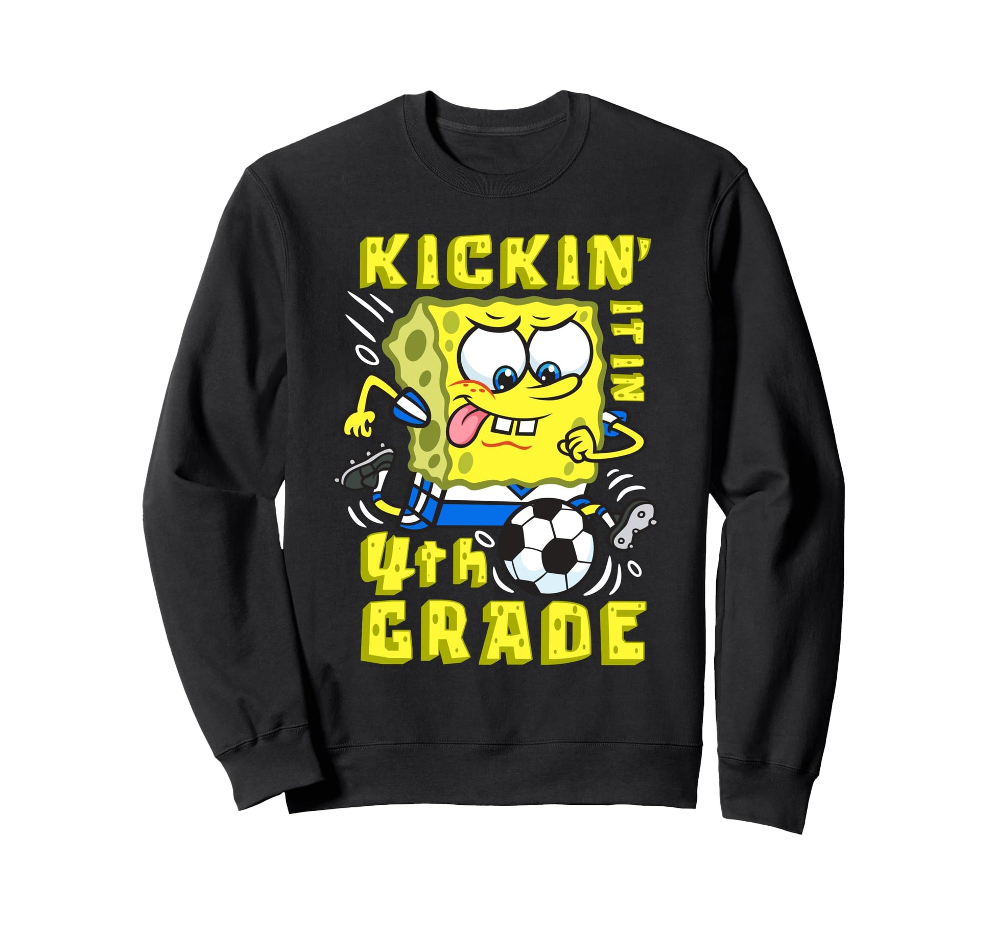 Spongebob Kickin It 4Th Grade School Sweatshirt - Trendy Graphic Unisex - T-Shirt, Sweatshirt, Hoodie