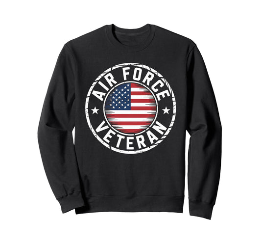 Air Force Veteran Us American Flag Sweatshirt - Streetwear Style Men Women - T-Shirt, Sweatshirt, Hoodie