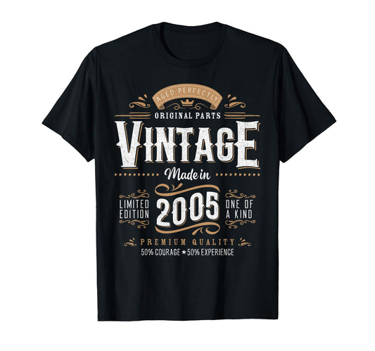 2005 Label 21St Birthday Gift 21 T-Shirt - Minimalist Print for Adults - T-Shirt, Sweatshirt, Hoodie