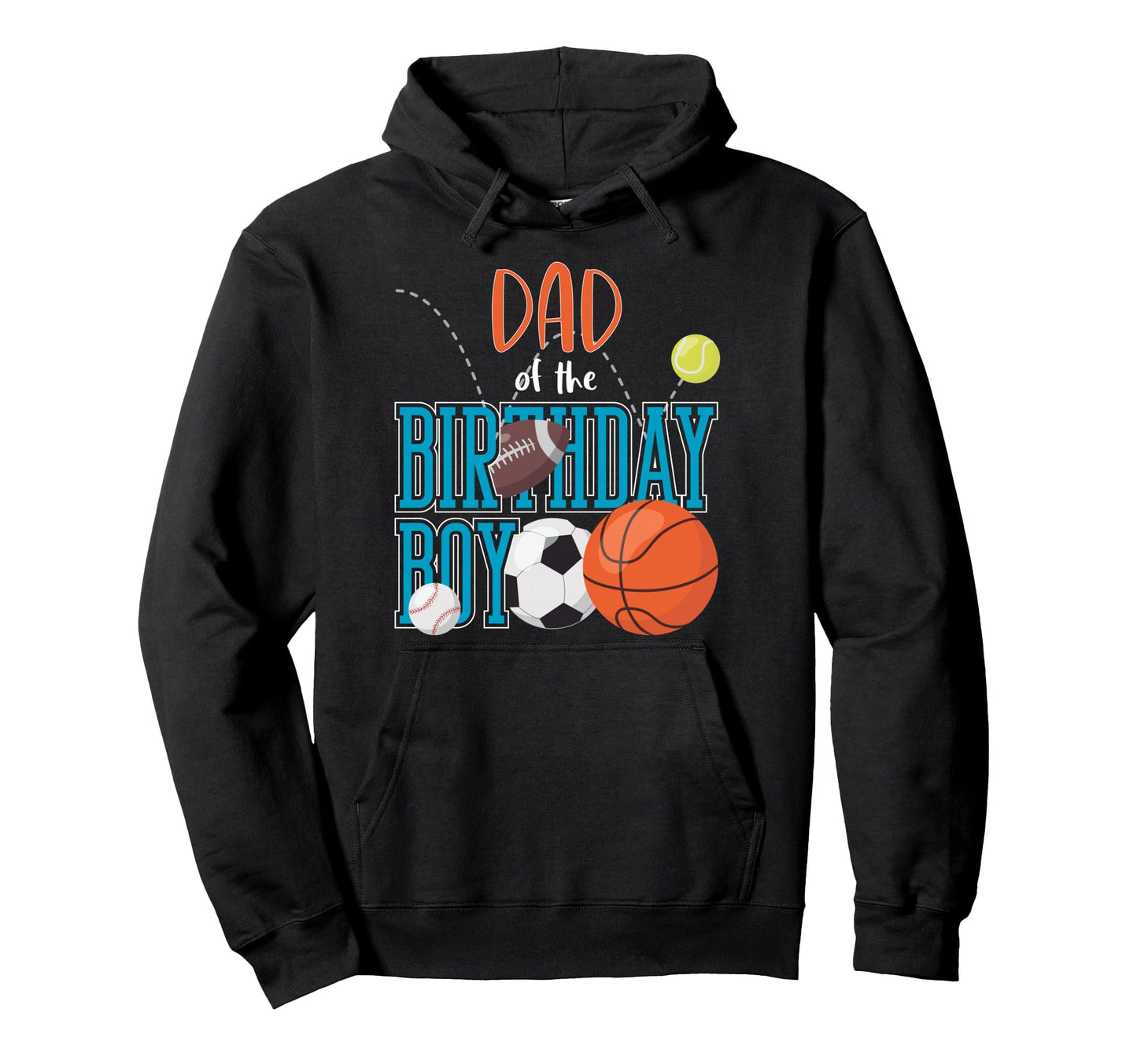 Dad Birthday Sports Matching Family Hoodie - Minimalist Print for Adults - T-Shirt, Sweatshirt, Hoodie